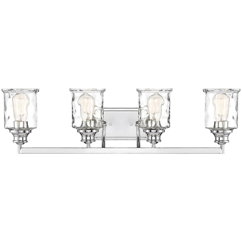 Drake 4 Light 32 inch Polished Nickel Bath Bar Wall Light