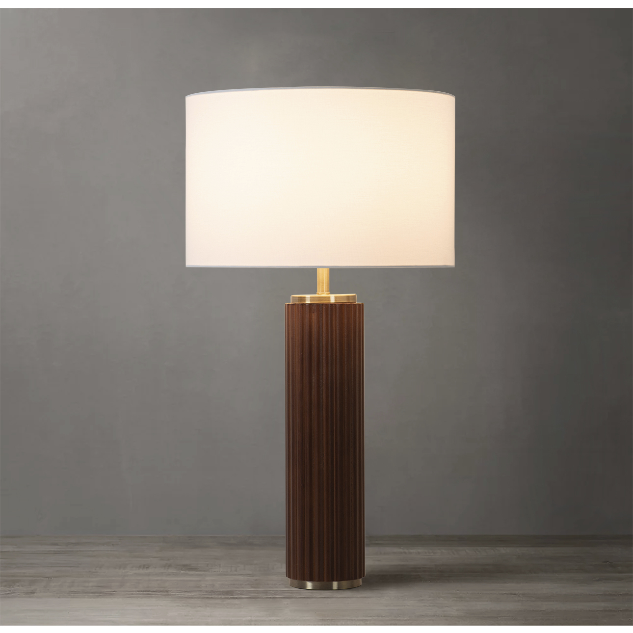 Tambo 30 inch 9 watt Dark Walnut and Weathered Brass Table Lamp Portable Light