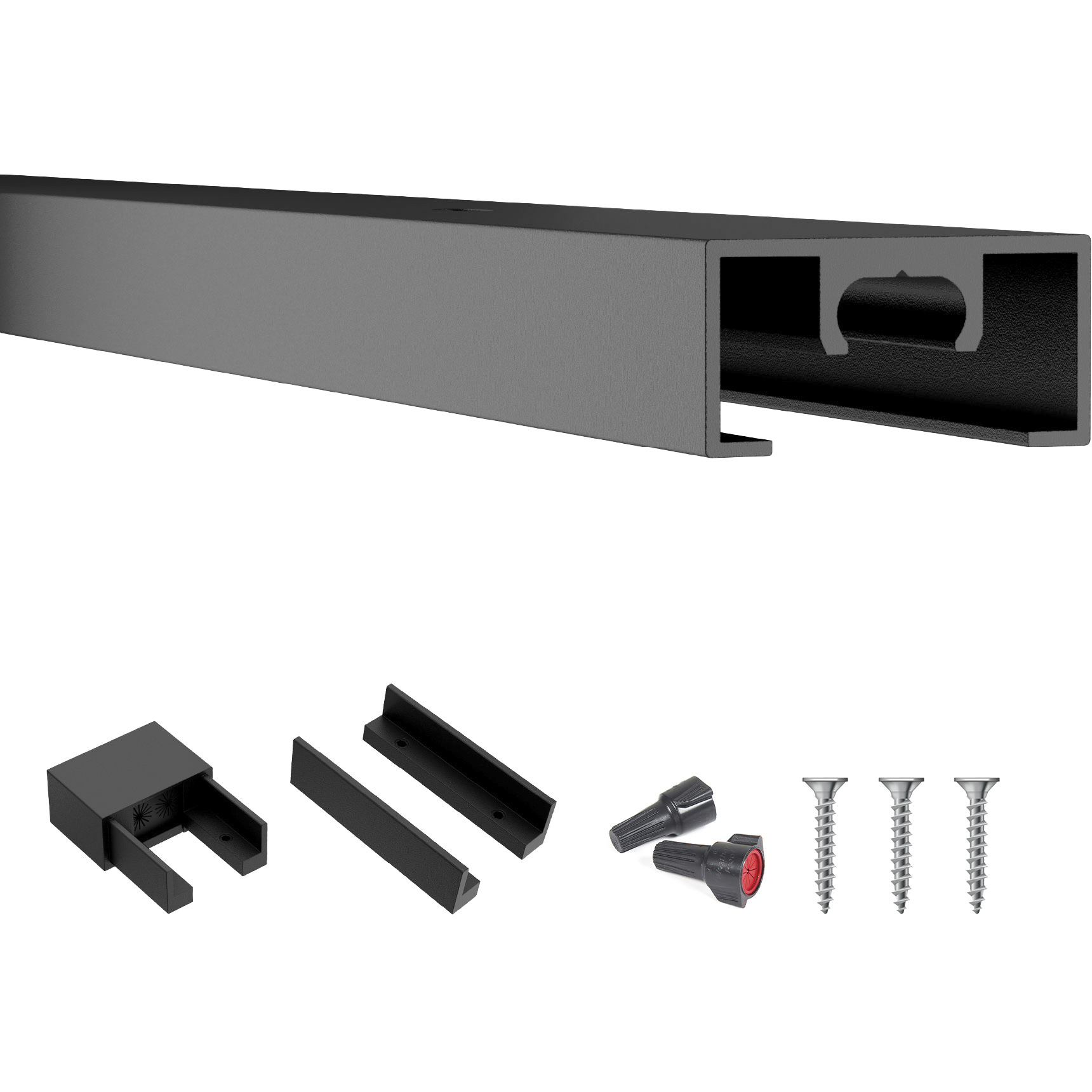 X Track 12 Black Outdoor Track Channel Ceiling Light