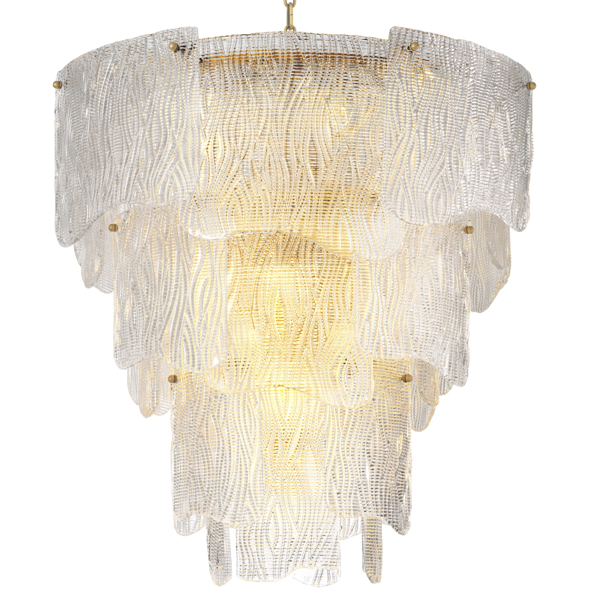 Asinara 13 Light 32.68 inch Antique Brass and Textured Glass Chandelier Ceiling Light, Large