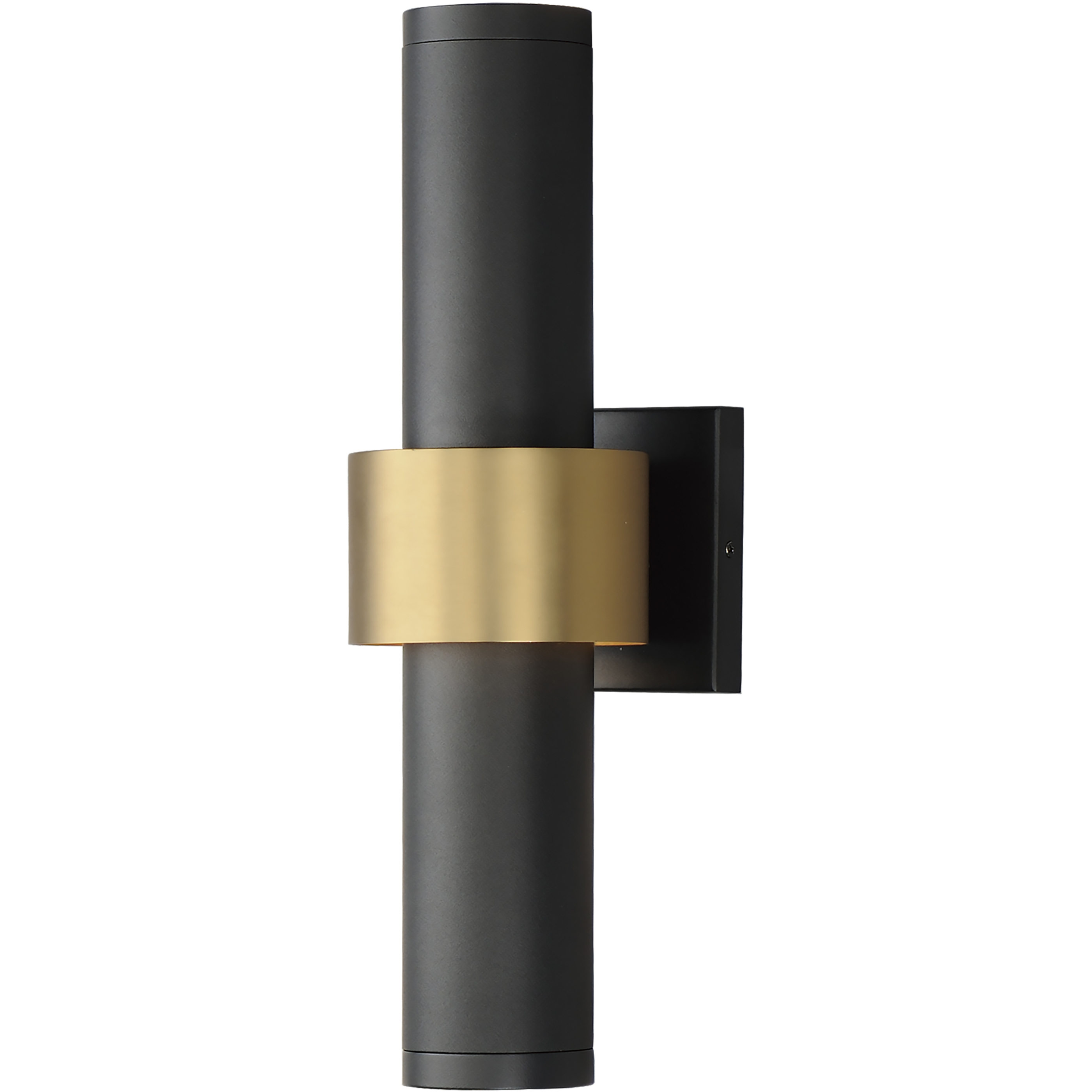 Reveal Outdoor LED 18 inch Black and Gold Outdoor Wall Mount