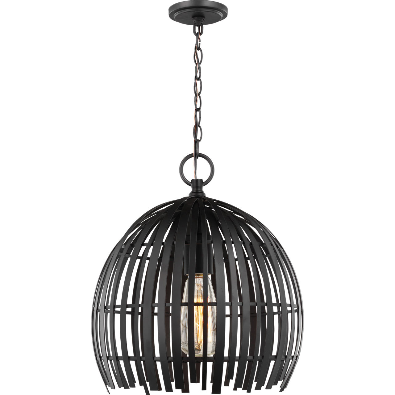 Hanalei 1 Light 11.5 inch Midnight Black Pendant Ceiling Light
