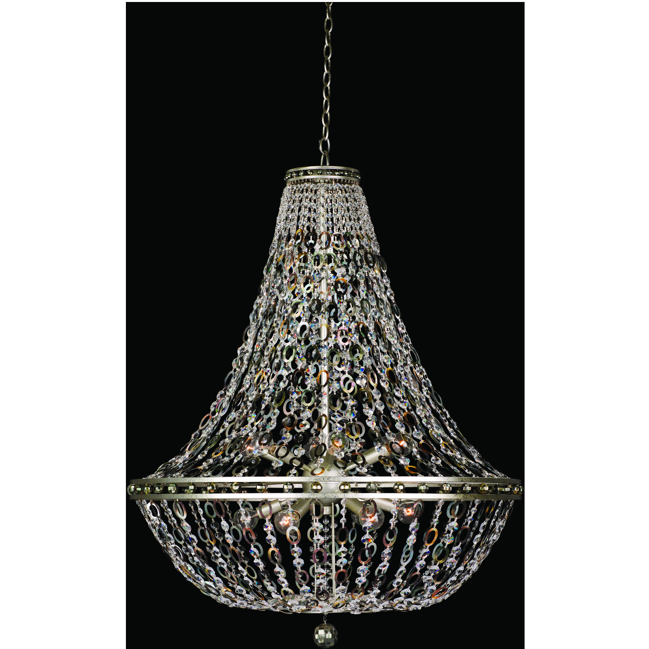 Lucia 12 Light 32 inch Vintage Silver Leaf Pendant Ceiling Light