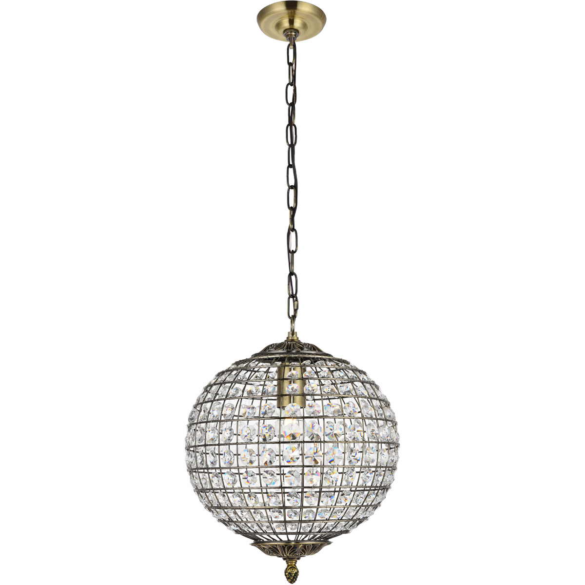 Earlene 1 Light 12 inch Antique Bronze and Clear Pendant Ceiling Light