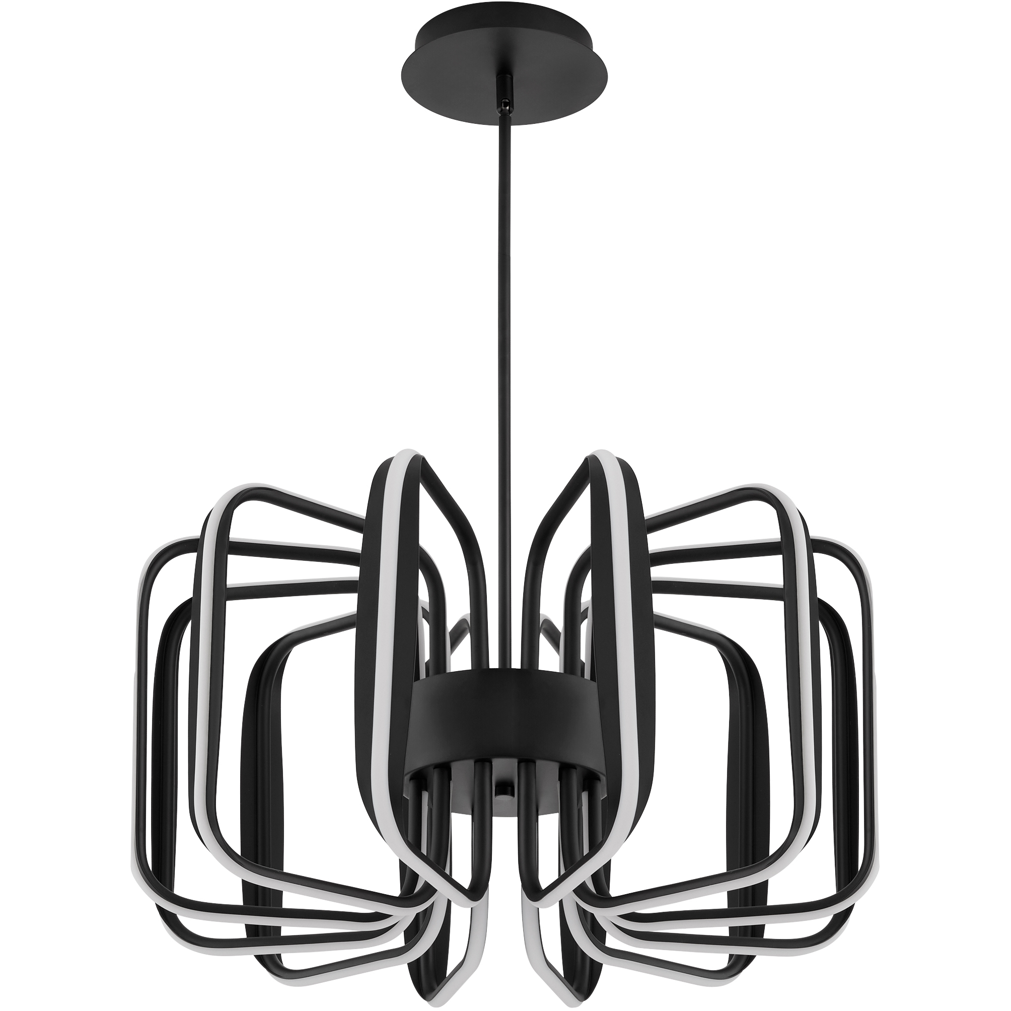 Roto 12 Light 24.5 inch Black Pendant Ceiling Light