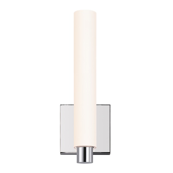 Tubo Slim LED 4.25 inch Polished Chrome Bath Sconce Wall Light in Drum
