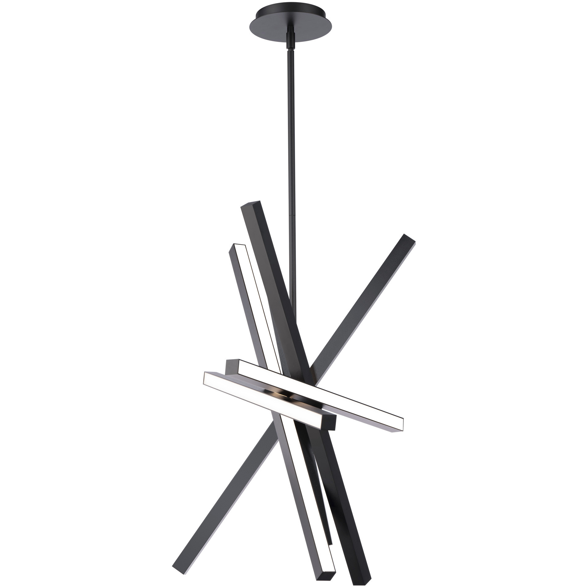 Parallax LED 15.13 inch Black Pendant Ceiling Light, dweLED