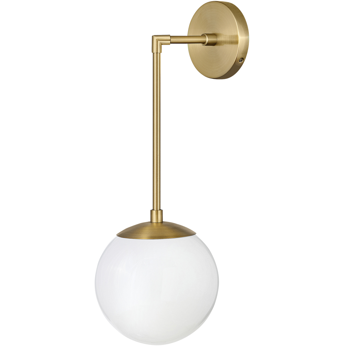 Warby 1 Light 8 inch Heritage Brass Indoor Wall Sconce Wall Light in White