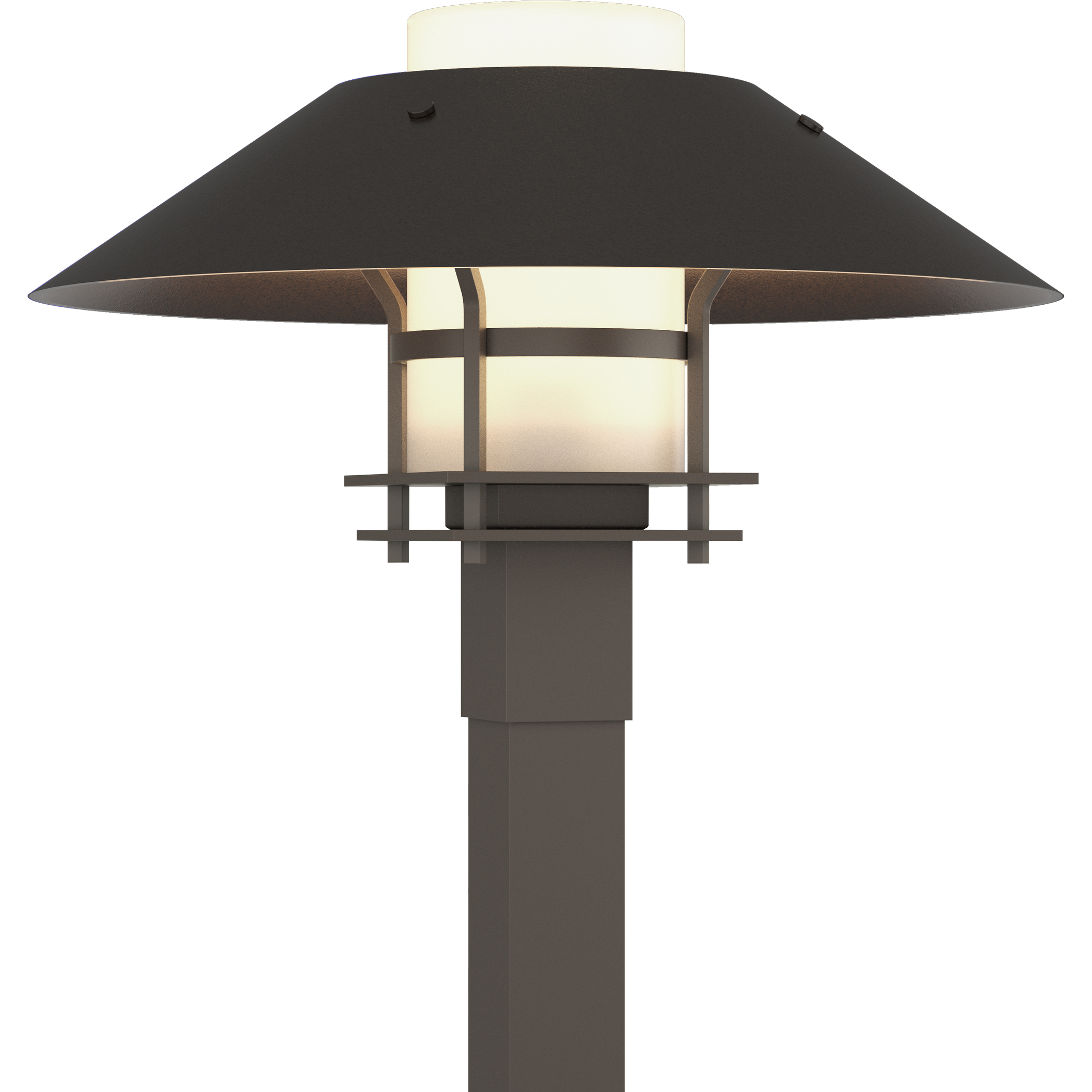 Henry 1 Light 15.8 inch Coastal Dark Smoke and Coastal Oil Rubbed Bronze Outdoor Post Light in Coastal Dark Smoke/Coastal Oil Rubbed Bronze, Opal