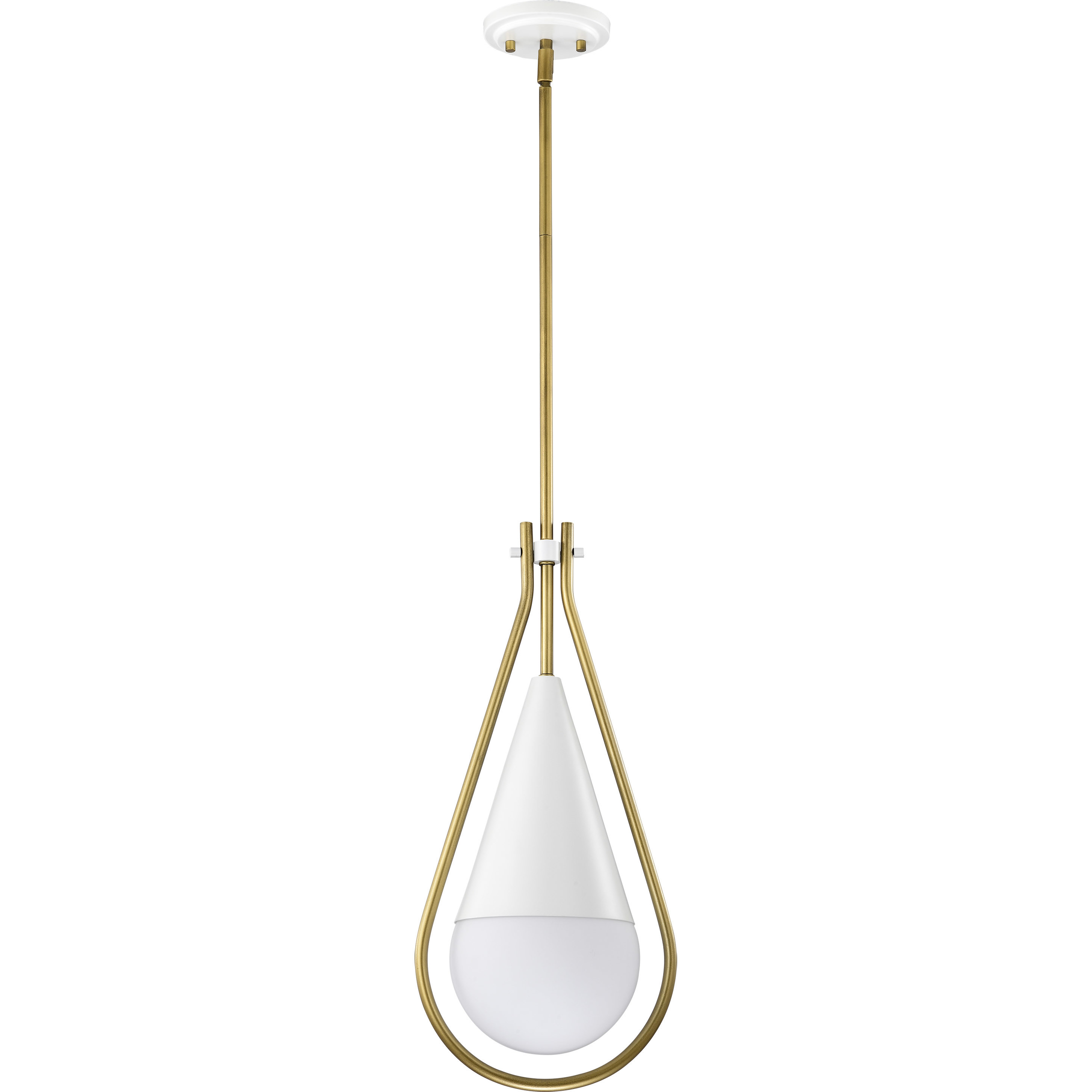 Admiral 1 Light 10 inch Matte White Pendant Ceiling Light
