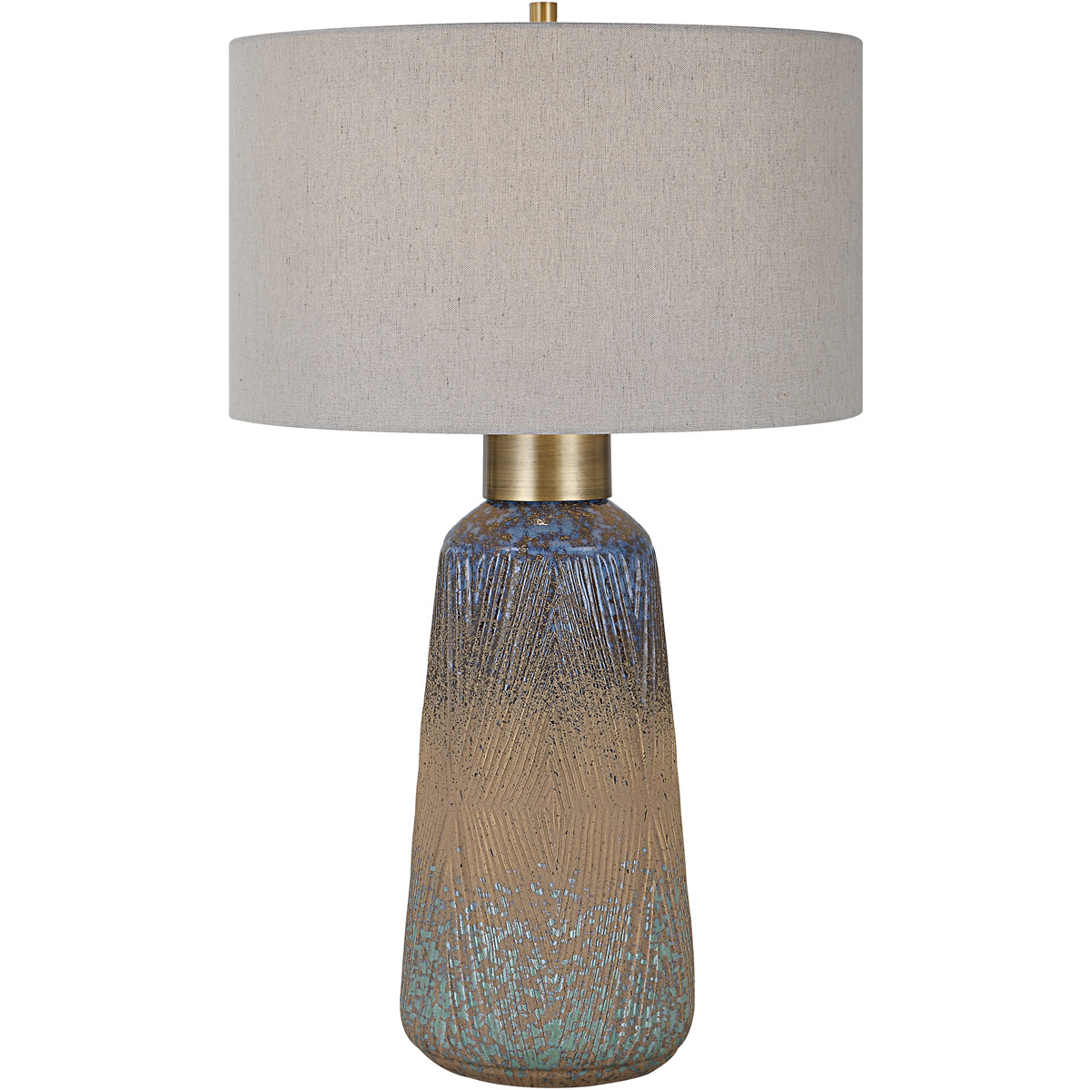Western Sky 29 inch 150.00 watt Blue-Green with Indigo and Golden Rust Table Lamp Portable Light