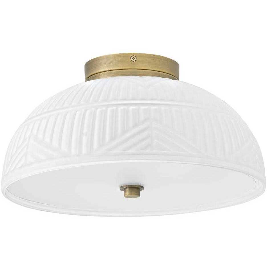 Lisa McDennon Devon 2 Light 13.25 inch Lacquered Brass Foyer Ceiling Light, Ceiling, Flush Mount