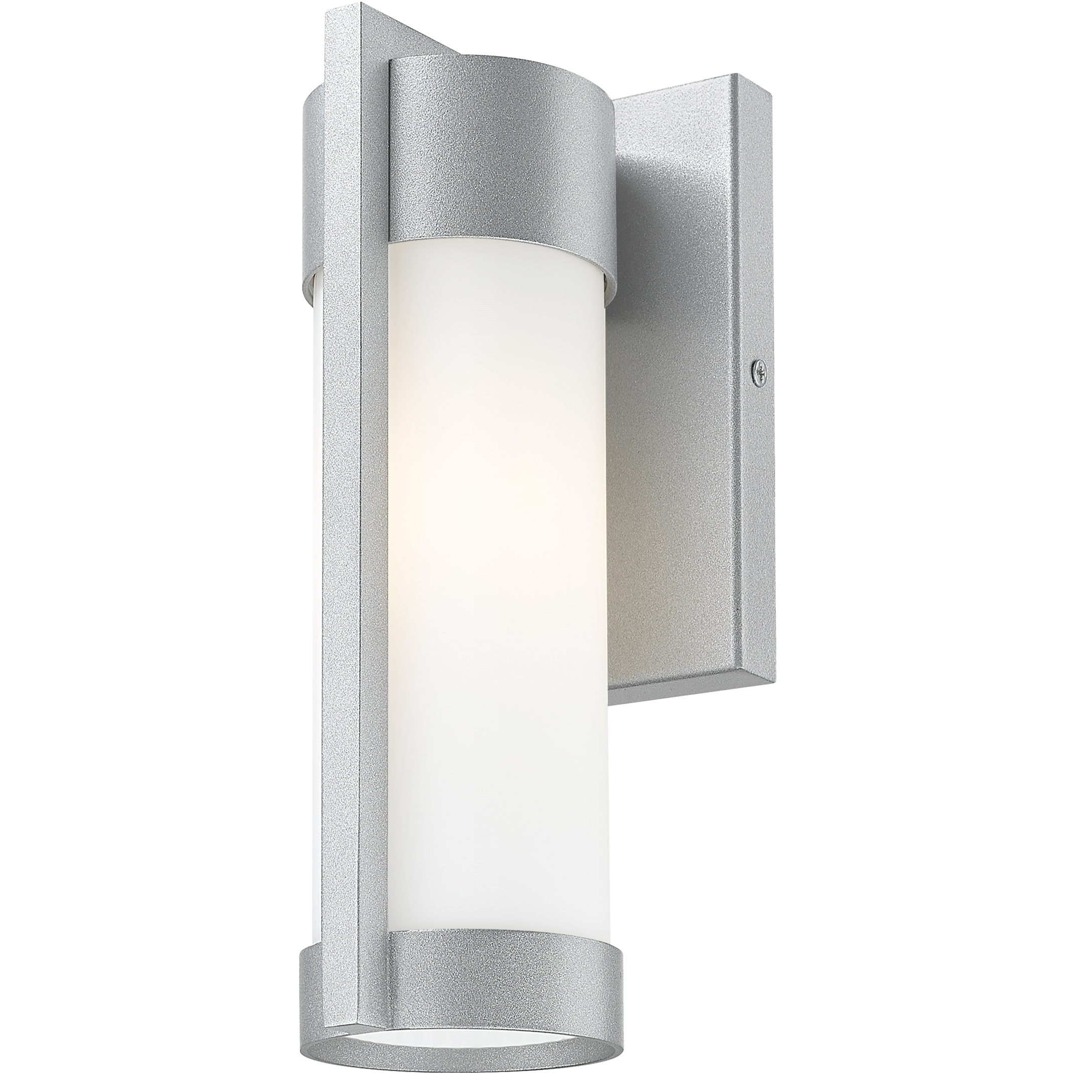 Stratford 1 Light 10.5 inch Silver Outdoor Sconce in White Glass