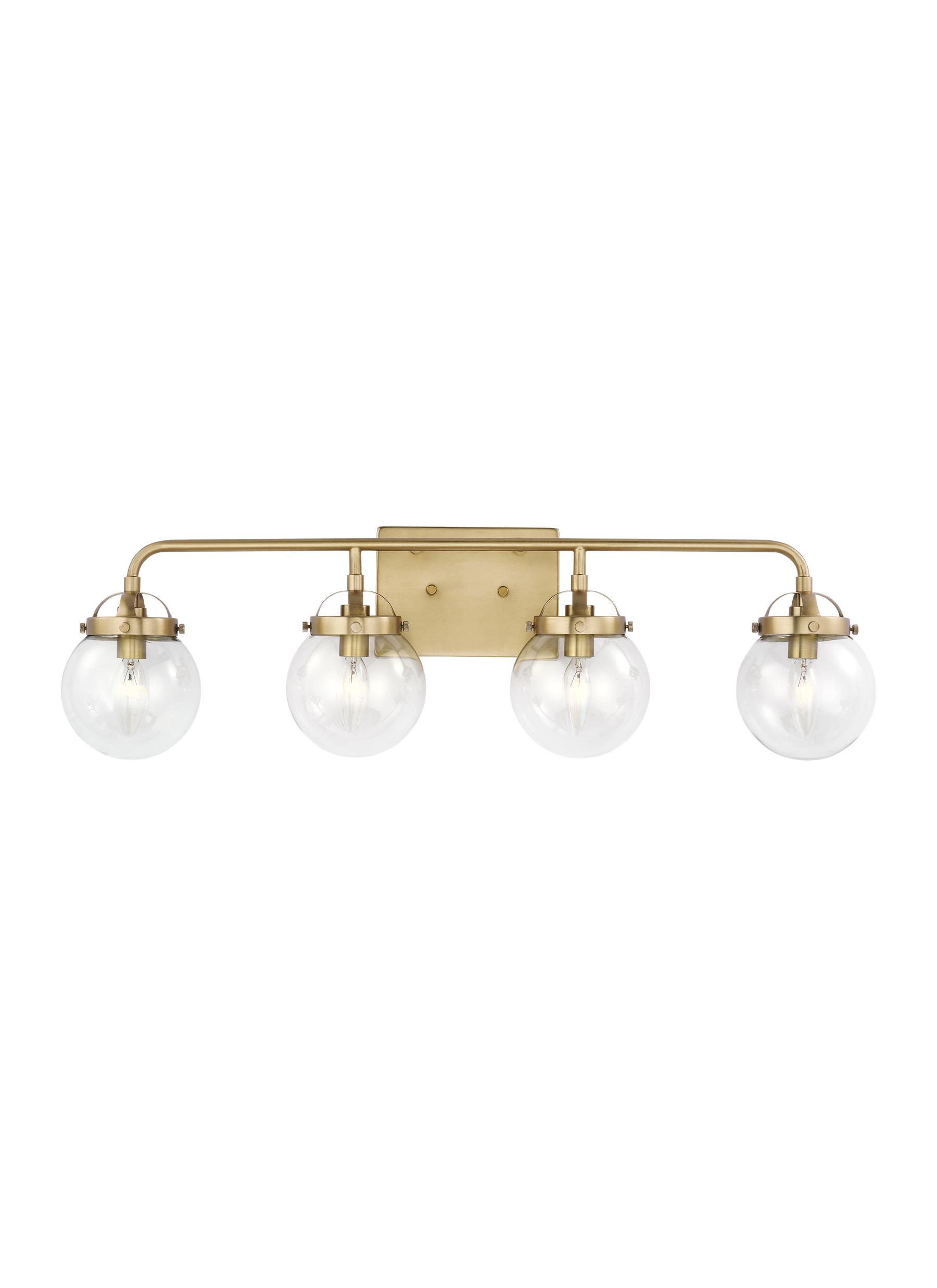 Bryce 4 Light 30 inch Satin Brass Bath Vanity Wall Sconce Wall Light