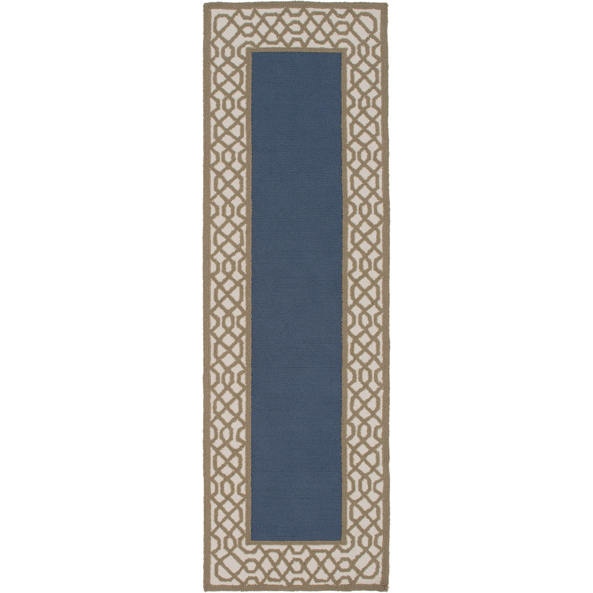 Storm 96 X 30 inch Khaki, Teal, Tan Rug