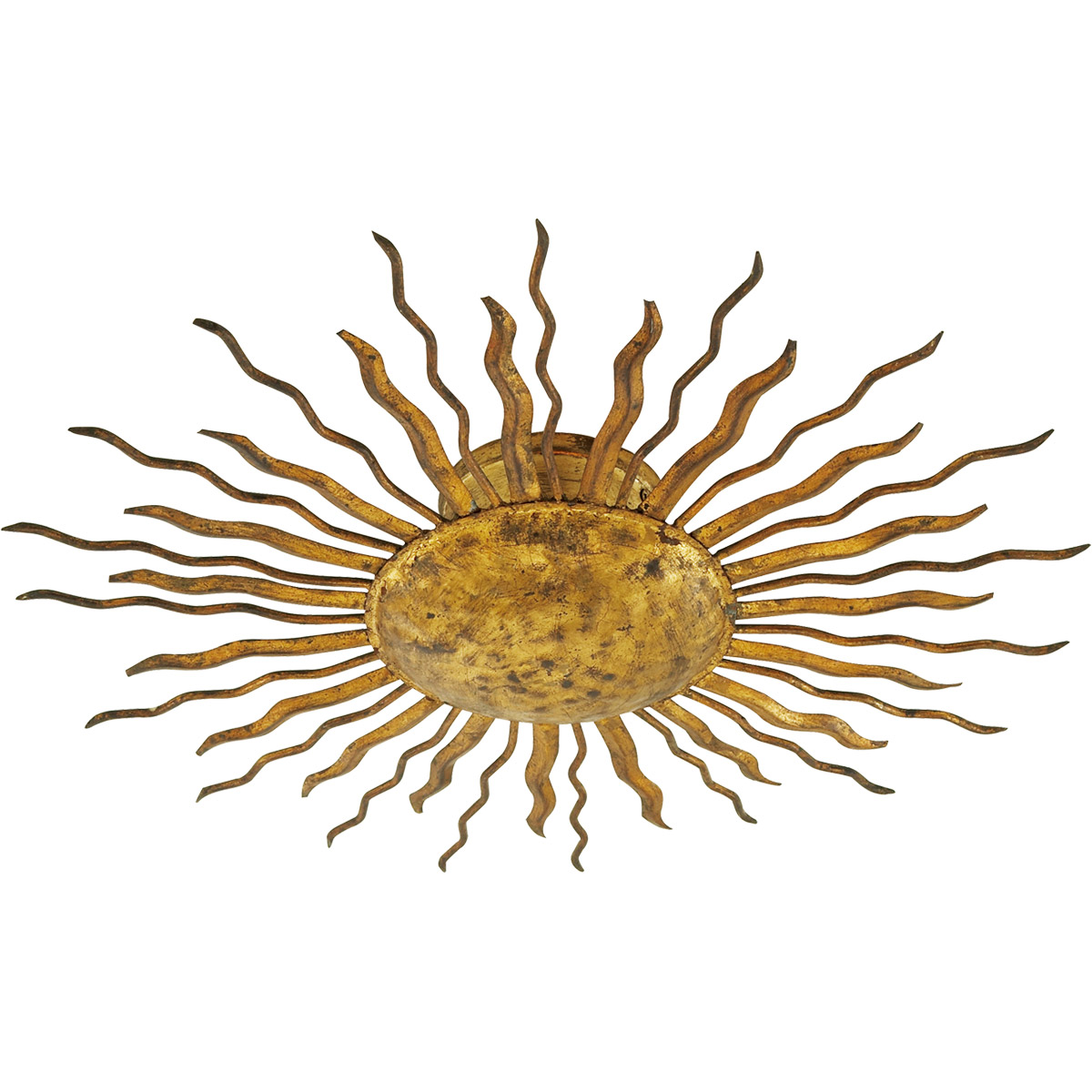 Suzanne Kasler Re 2 Light 22 inch Gilded Iron Flush Mount Ceiling Light