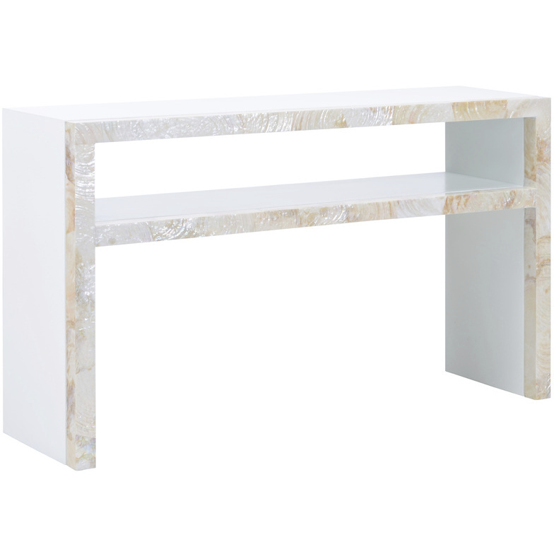 Shellebrations 50 inch White/Cream Console Table