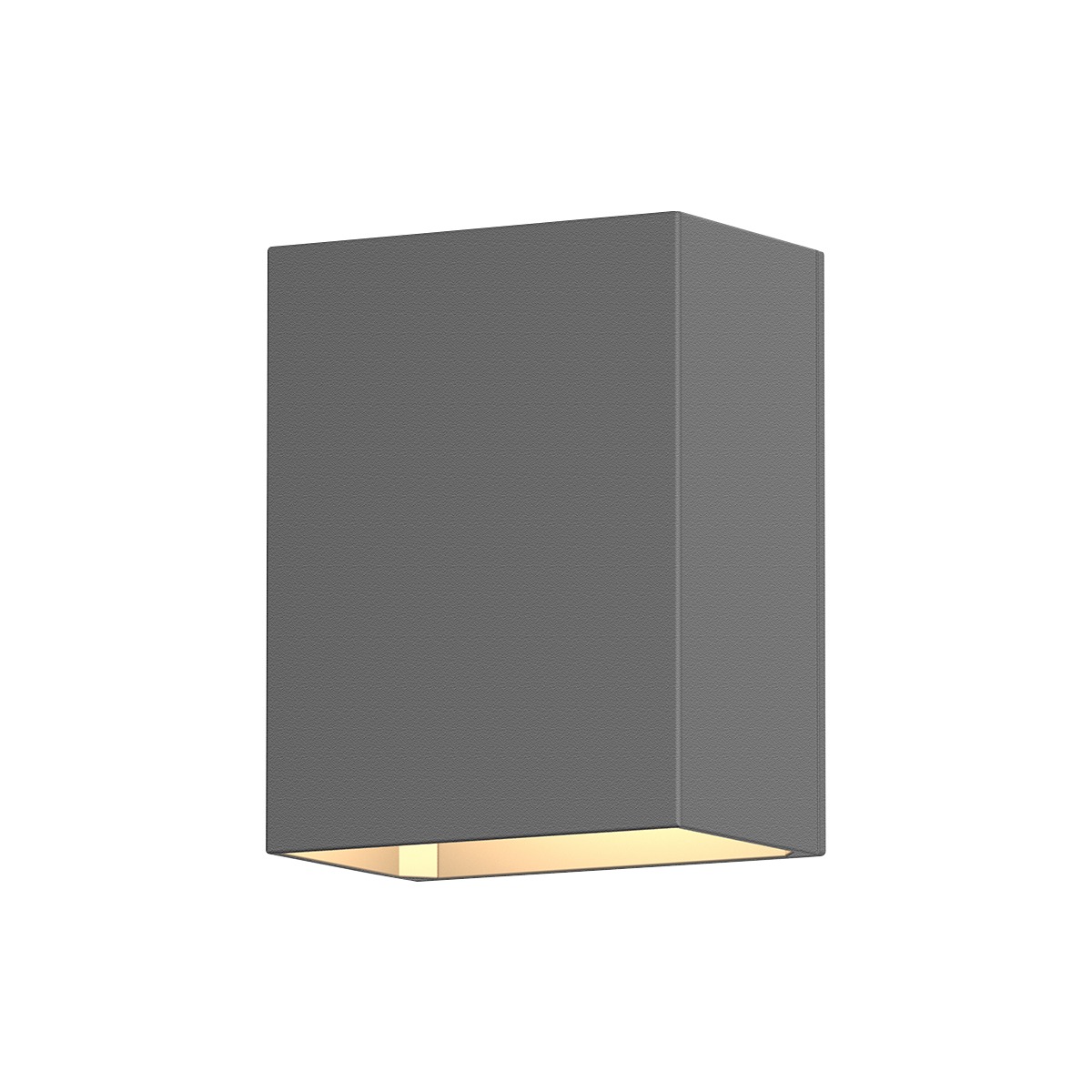Box LED 4.5 inch Textured Gray Indoor-Outdoor Sconce, Inside-Out