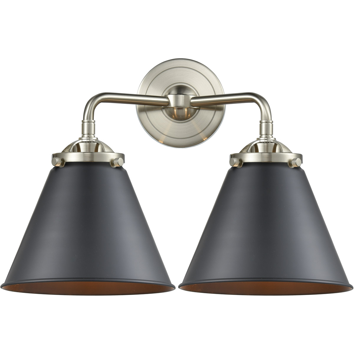 Nouveau Appalachian LED 16 inch Brushed Satin Nickel Bath Vanity Light Wall Light in Matte Black, Nouveau