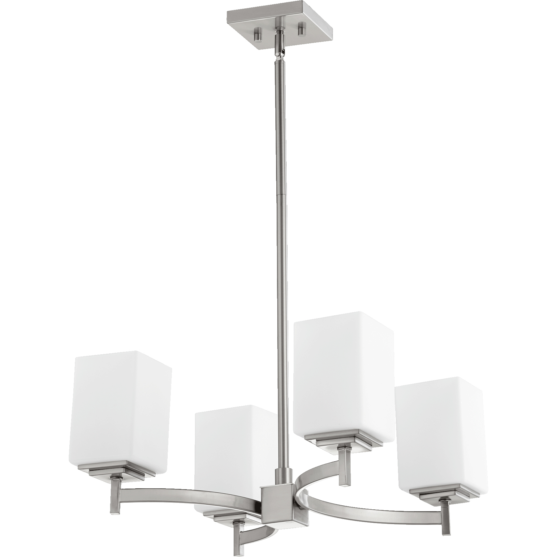 Delta 4 Light 24.25 inch Satin Nickel Mini Chandelier Ceiling Light