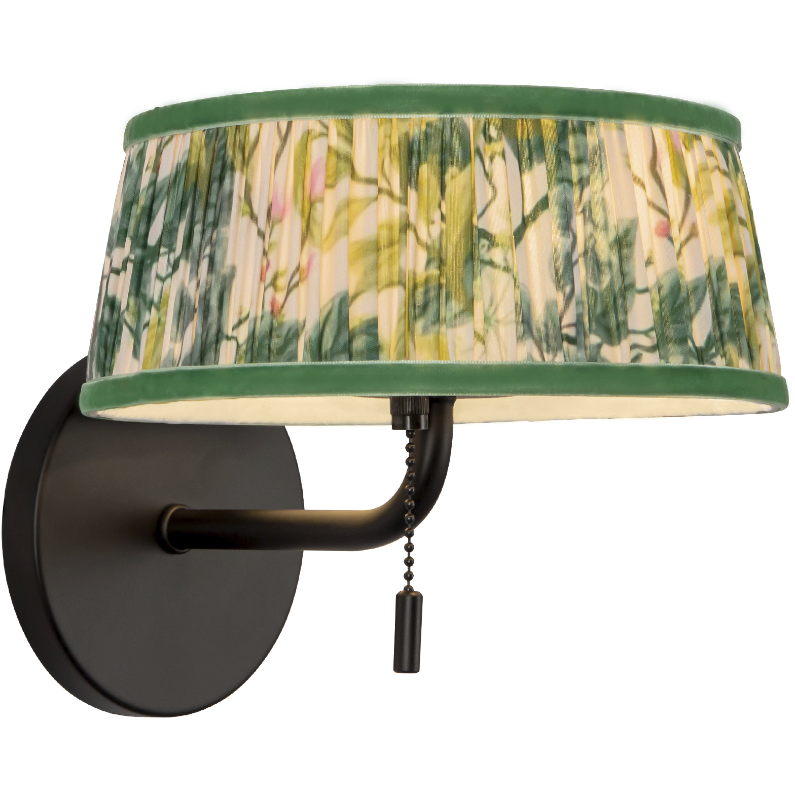 Alora Mood Scout 2 Light 8.13 inch Matte Black and Green Linen Wall/Vanity Light Wall Light