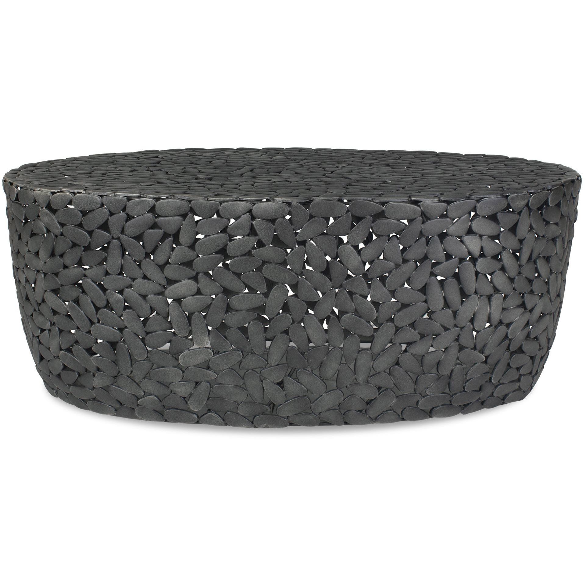 Rivington 40 X 15 inch Black Outdoor Coffee Table