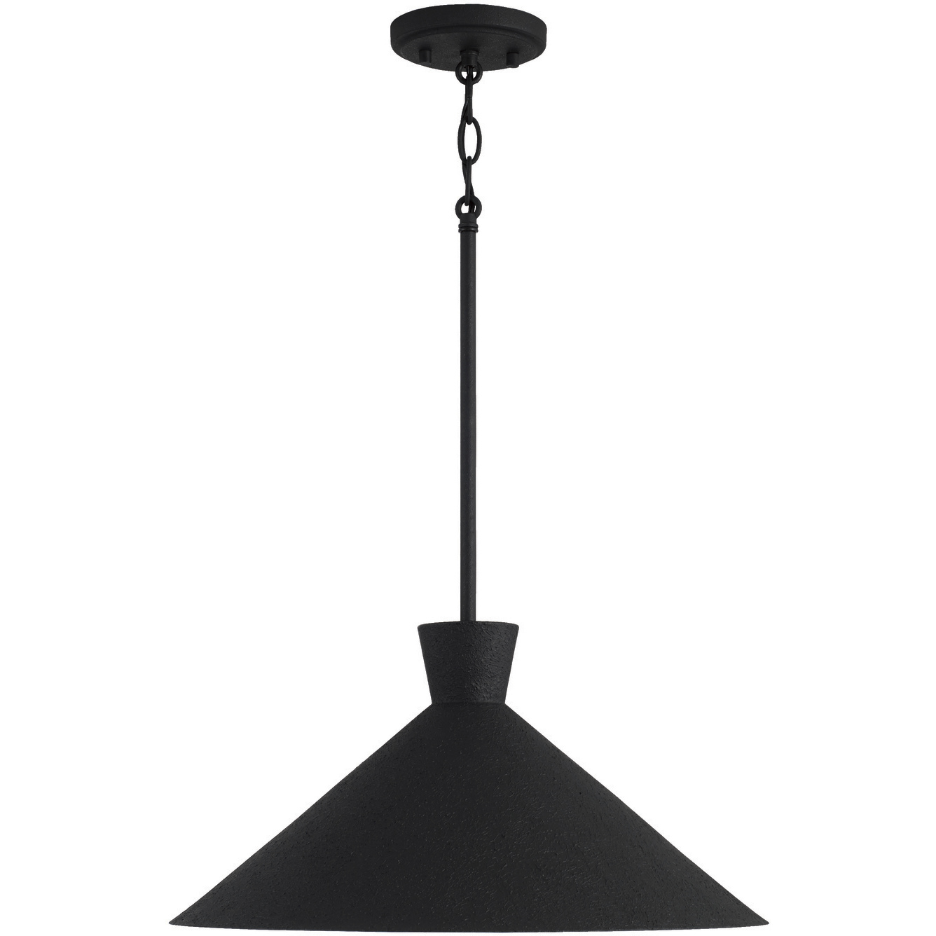 Paloma 1 Light 17.75 inch Textured Black Pendant Ceiling Light