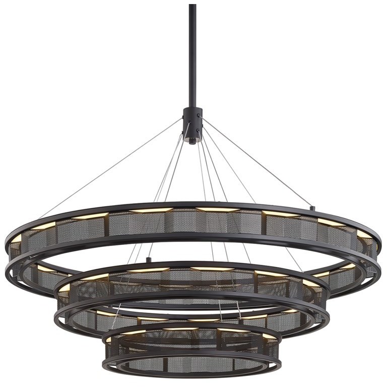 Fuze LED 39 inch Modern Bronze Chandelier Ceiling Light