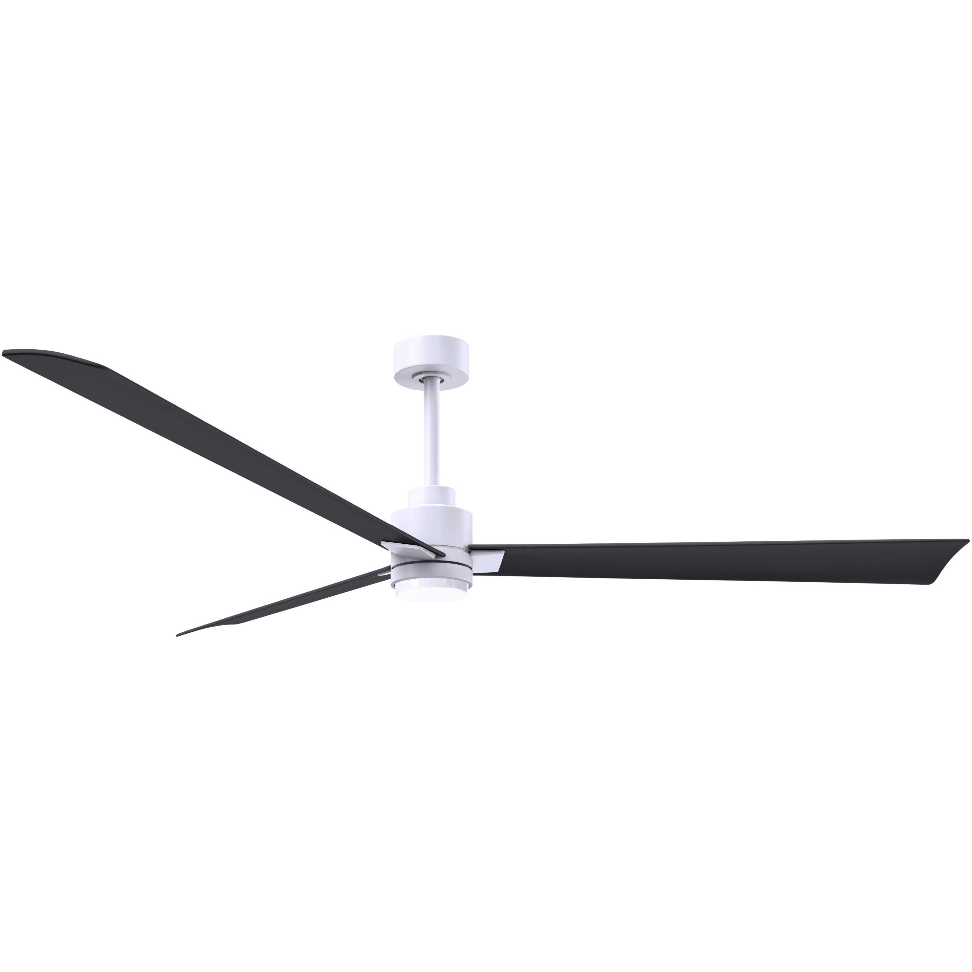 Atlas Alessandra - LK 72 inch Matte White with Matte Black Blades Transitional Ceiling Fan