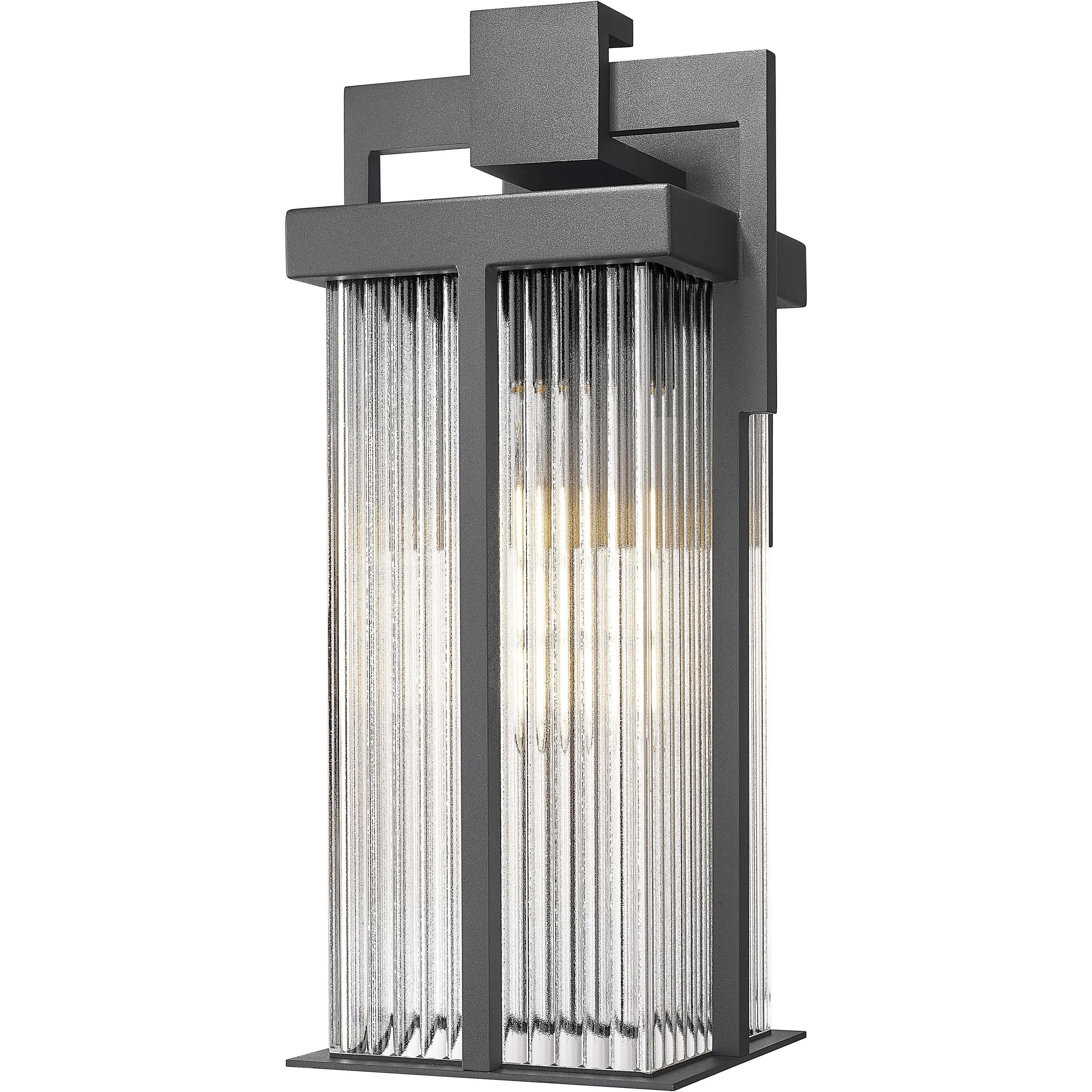 Fortis 1 Light 18 inch Sand Black Outdoor Wall Light