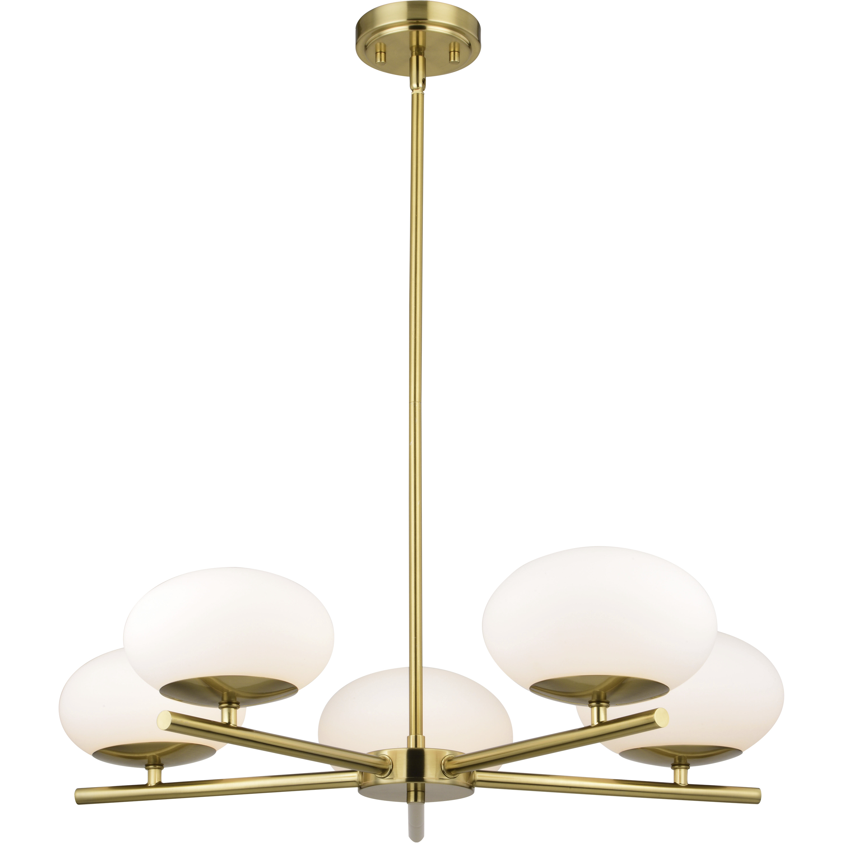 Sloane LED 27 inch Satin Brass Chandelier Ceiling Light