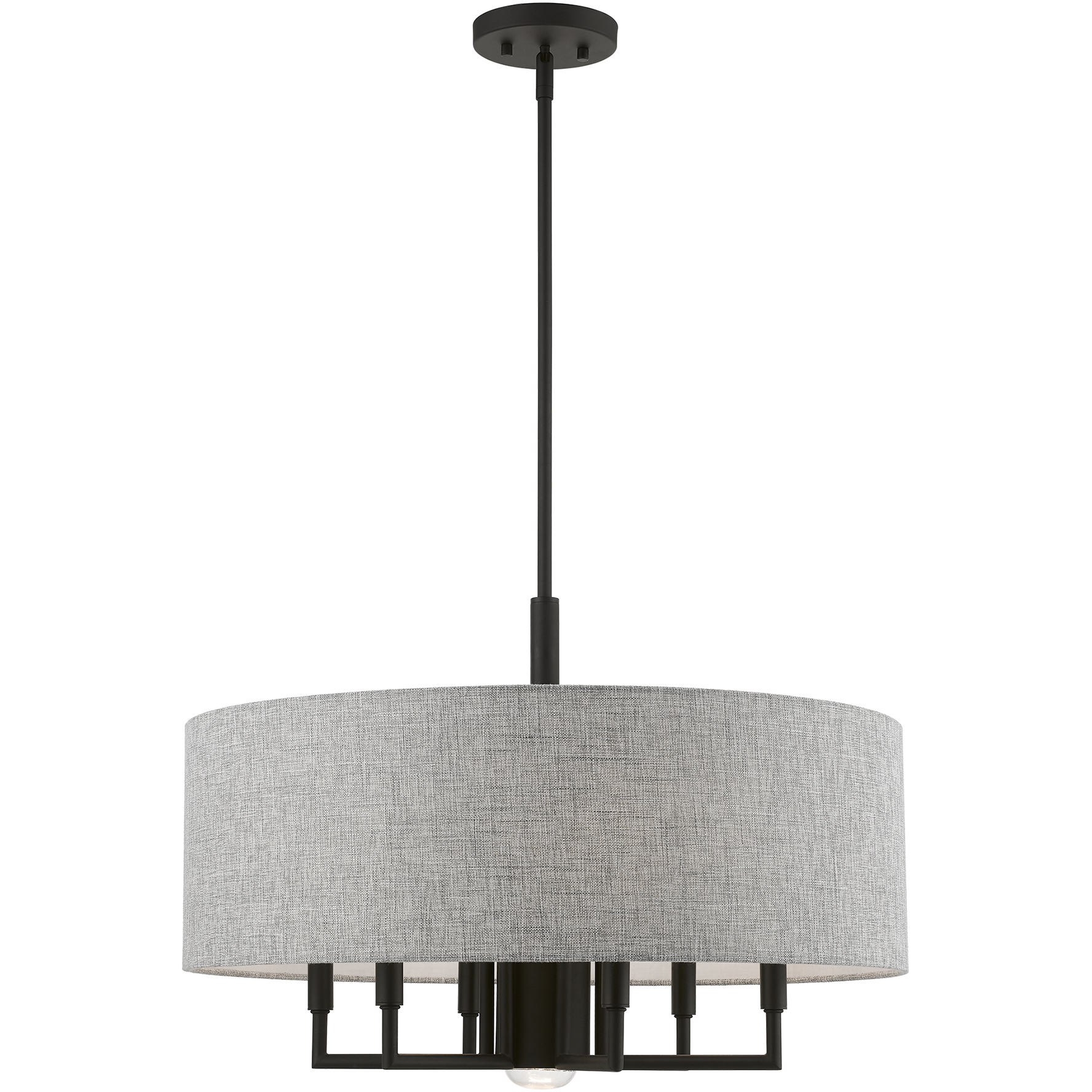 Dakota 7 Light 24 inch Black Pendant Chandelier Ceiling Light
