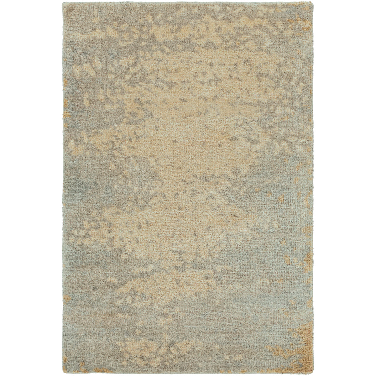 Slice of Nature 36 X 24 inch Light Gray/Khaki/Medium Gray/Tan Rugs, Viscose and Wool