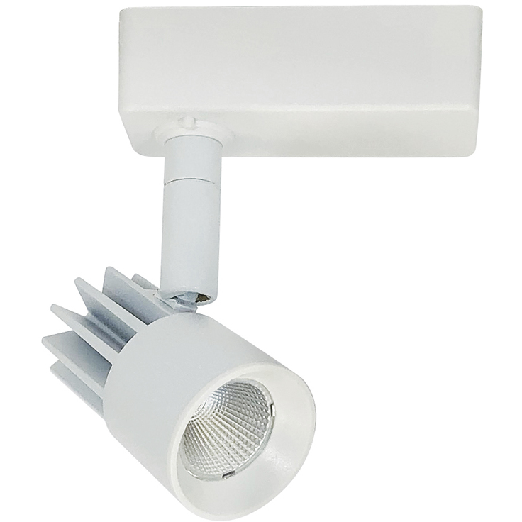 Aiden 1 Light White Track Head Ceiling Light in 3000K, H-Style