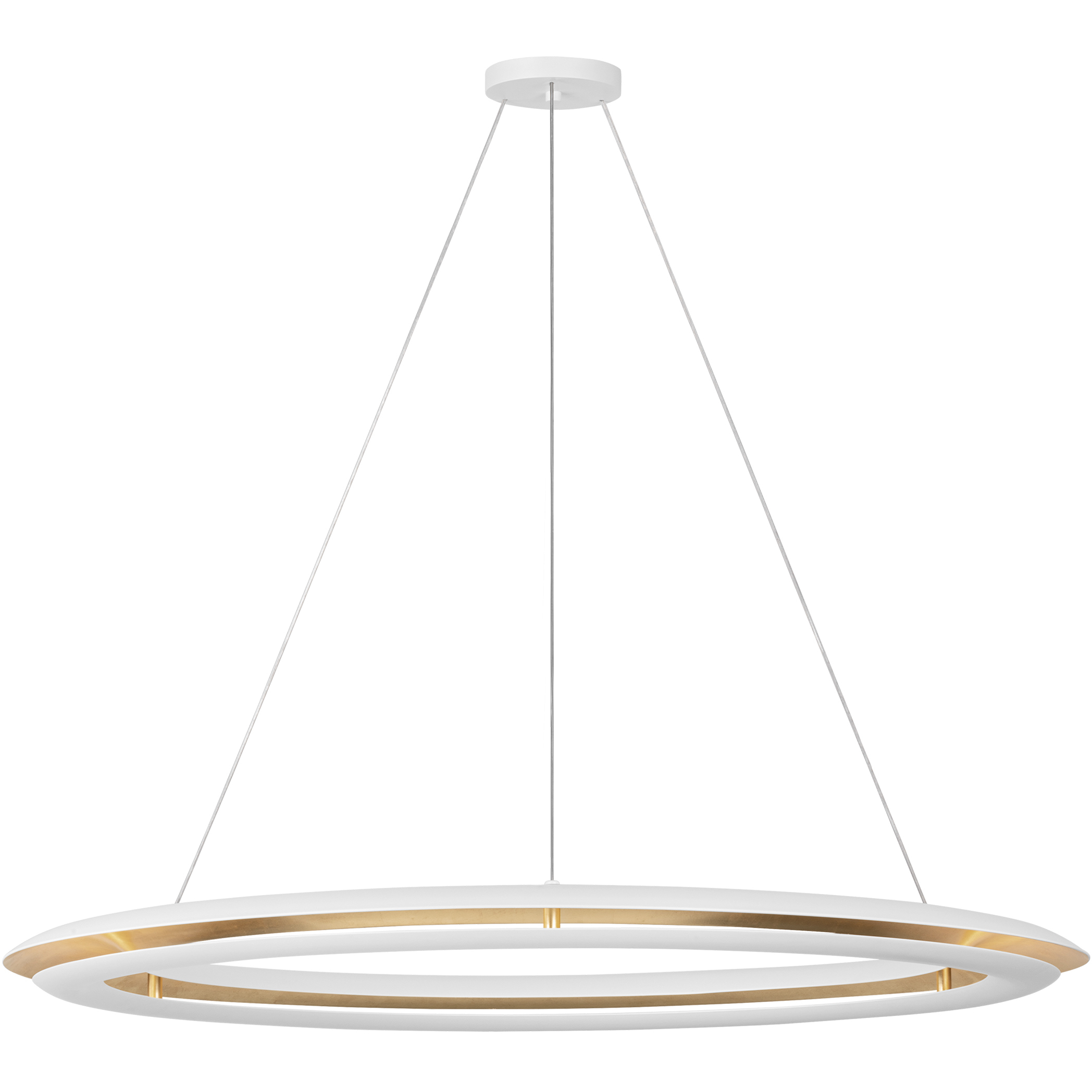 C&M by Chapman & Myers Cielo LED 42 inch Matte White Chandelier Ceiling Light