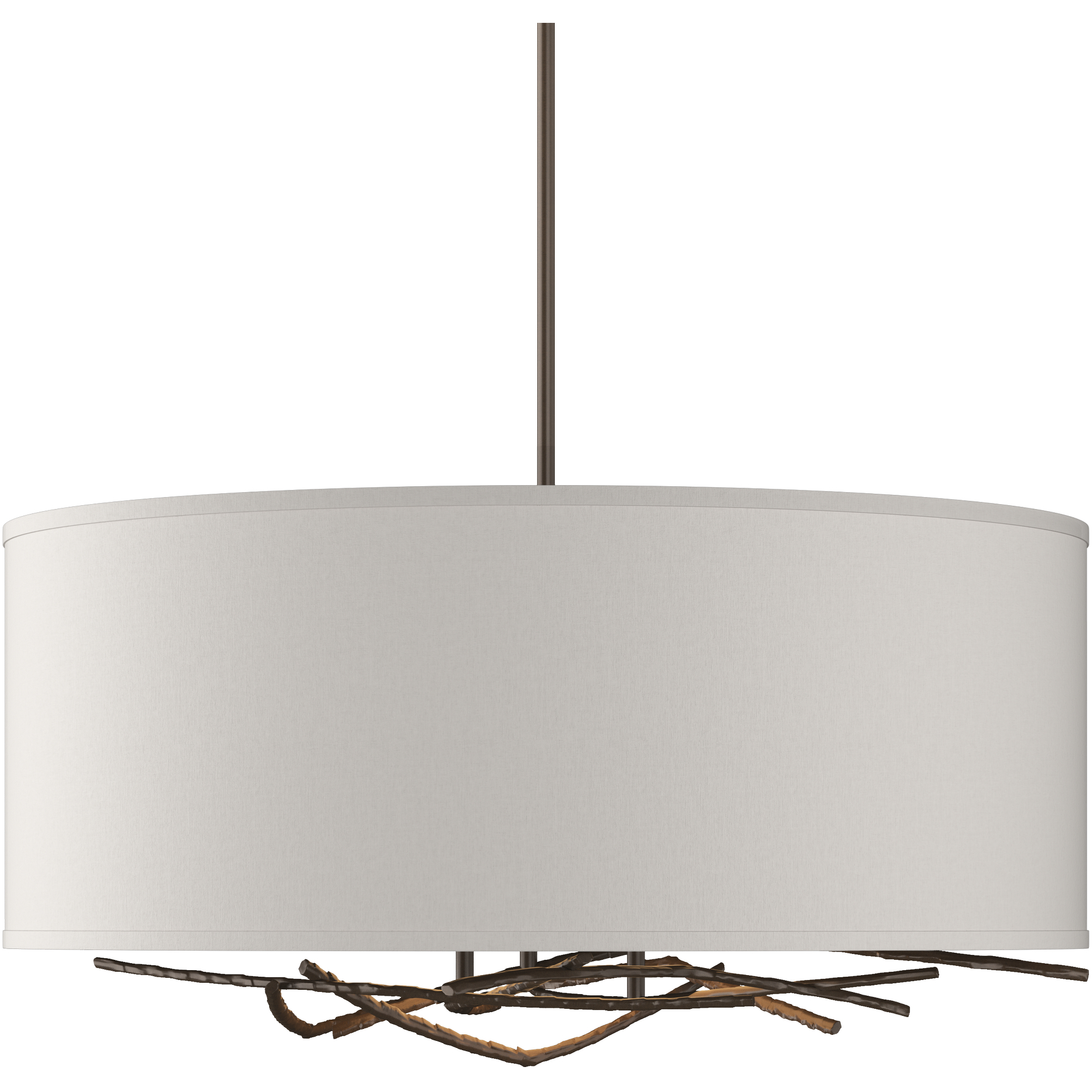 Brindille 3 Light 22 inch Bronze Pendant Ceiling Light in Flax