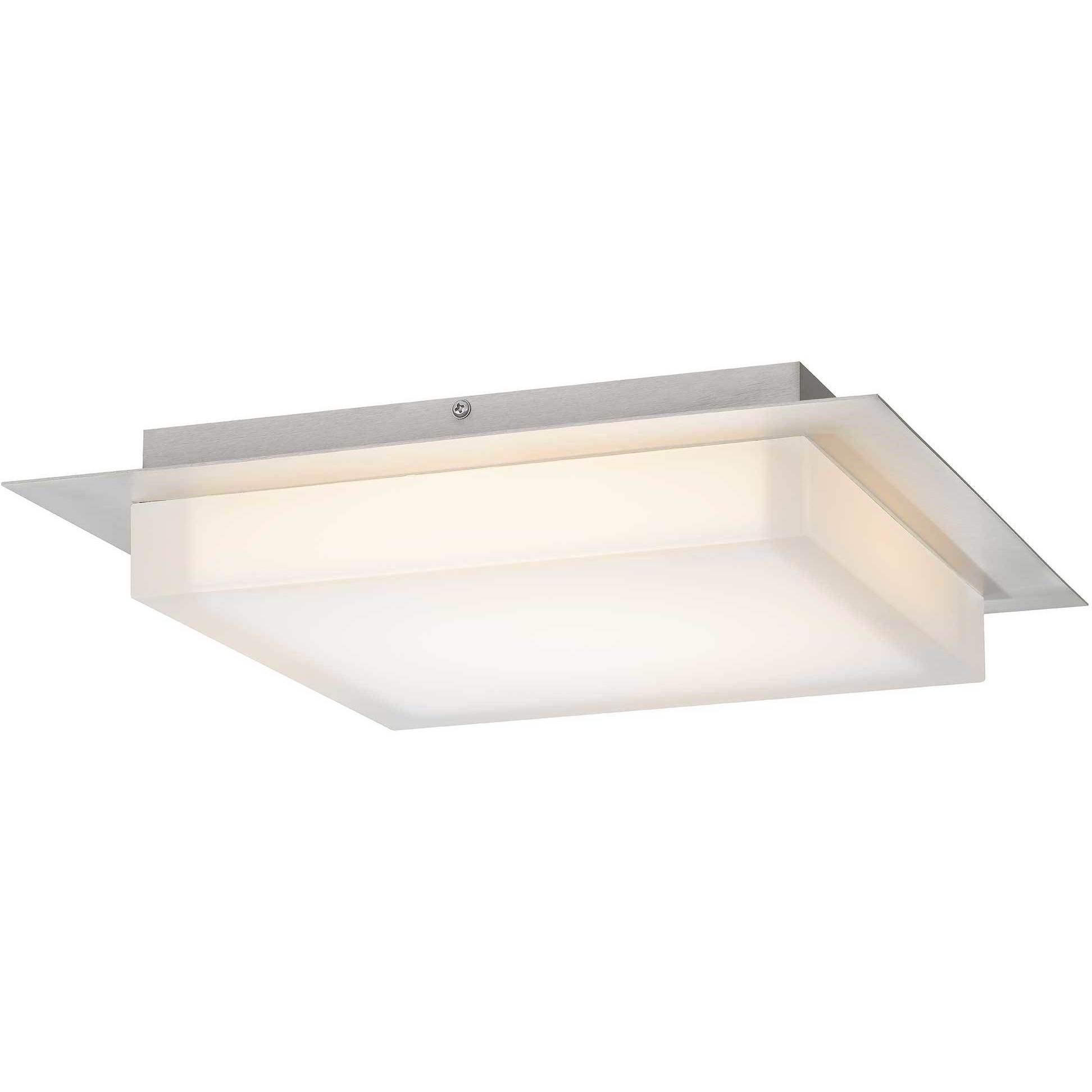 Foursquare LED 14 inch Brushed Stainless Steel Outdoor Flush Mount