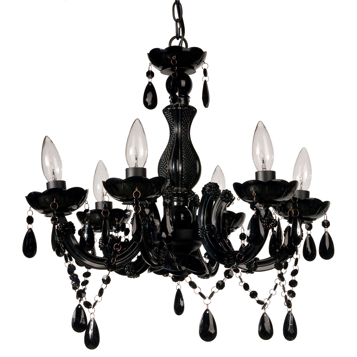6 Light Black Chandelier