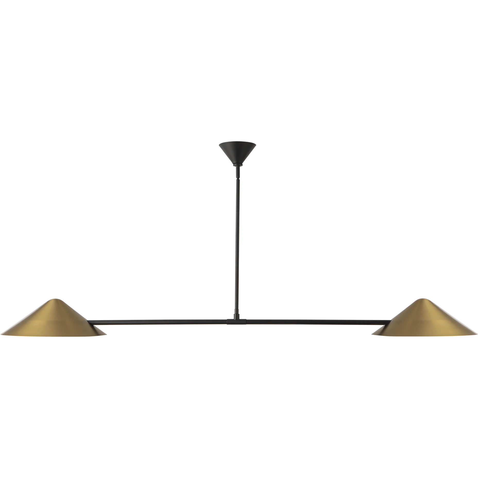 Alora Mood Ashford 2 Light 57.5 inch Brushed Gold Linear Pendant Ceiling Light