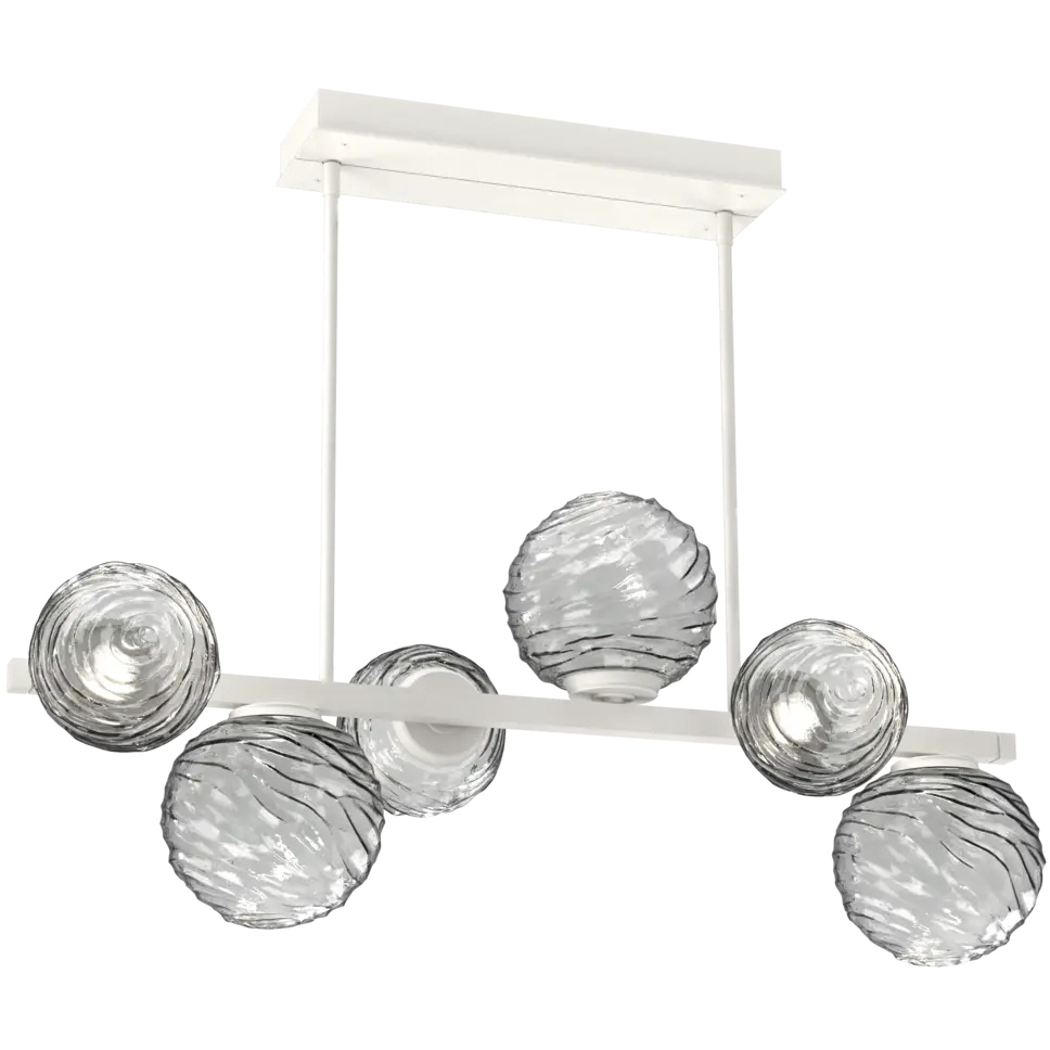 Gaia LED 38.6 inch Salt White Chandelier Ceiling Light, Twisted Branch