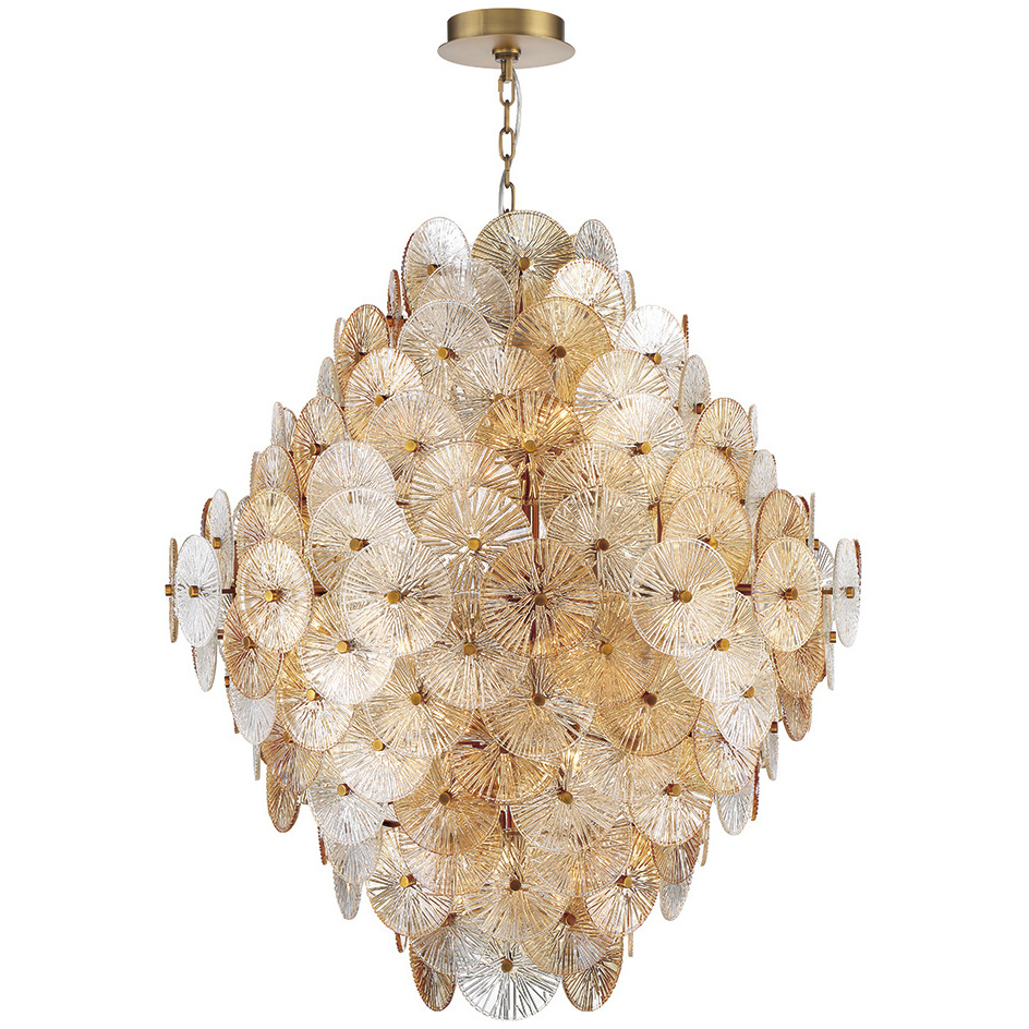 Eurofase 44574-017 Sue Anne 27 Light 40 inch Gold Chandelier