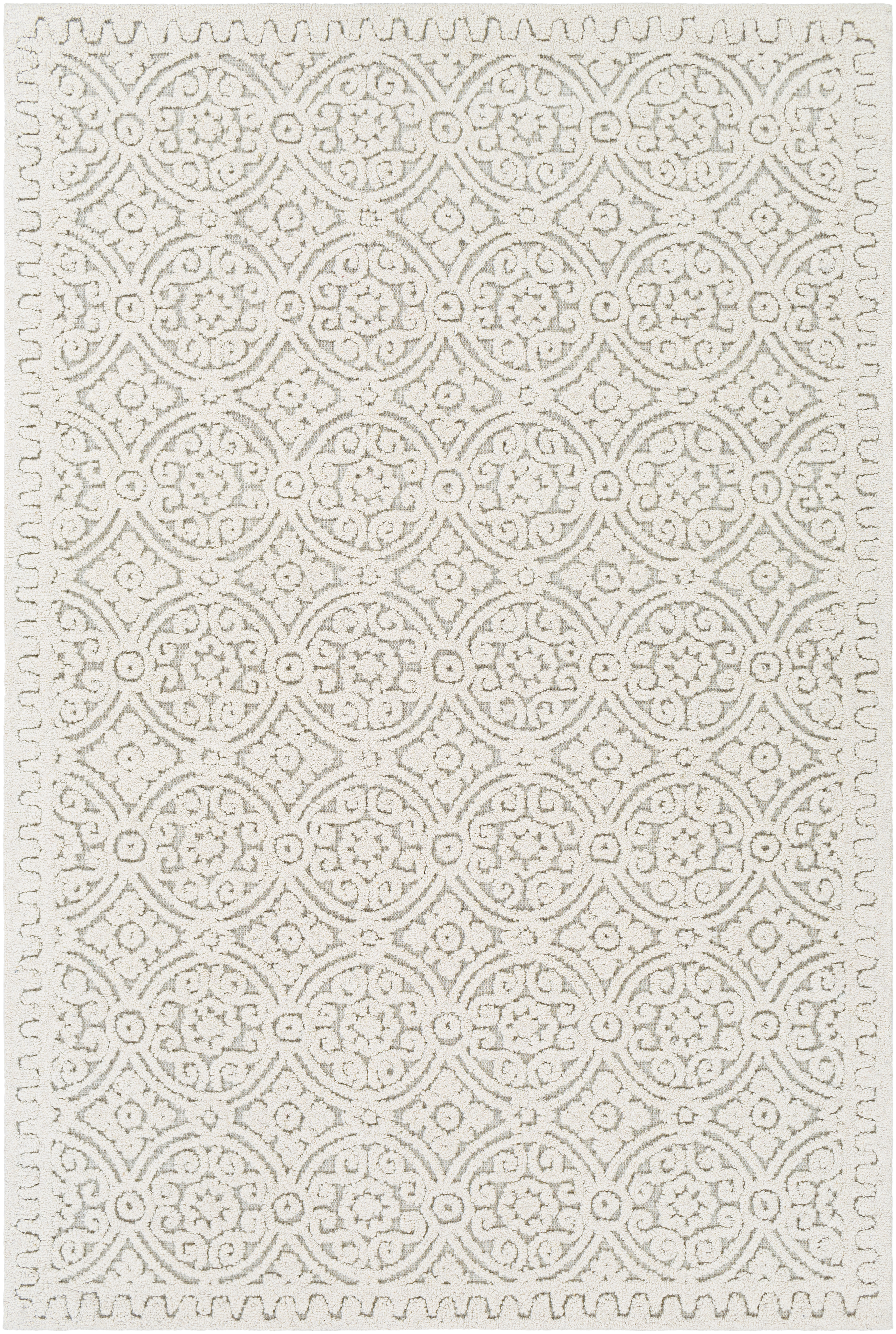 Oakland 36 X 24 inch Cream Rug in 2 x 3, Rectangle