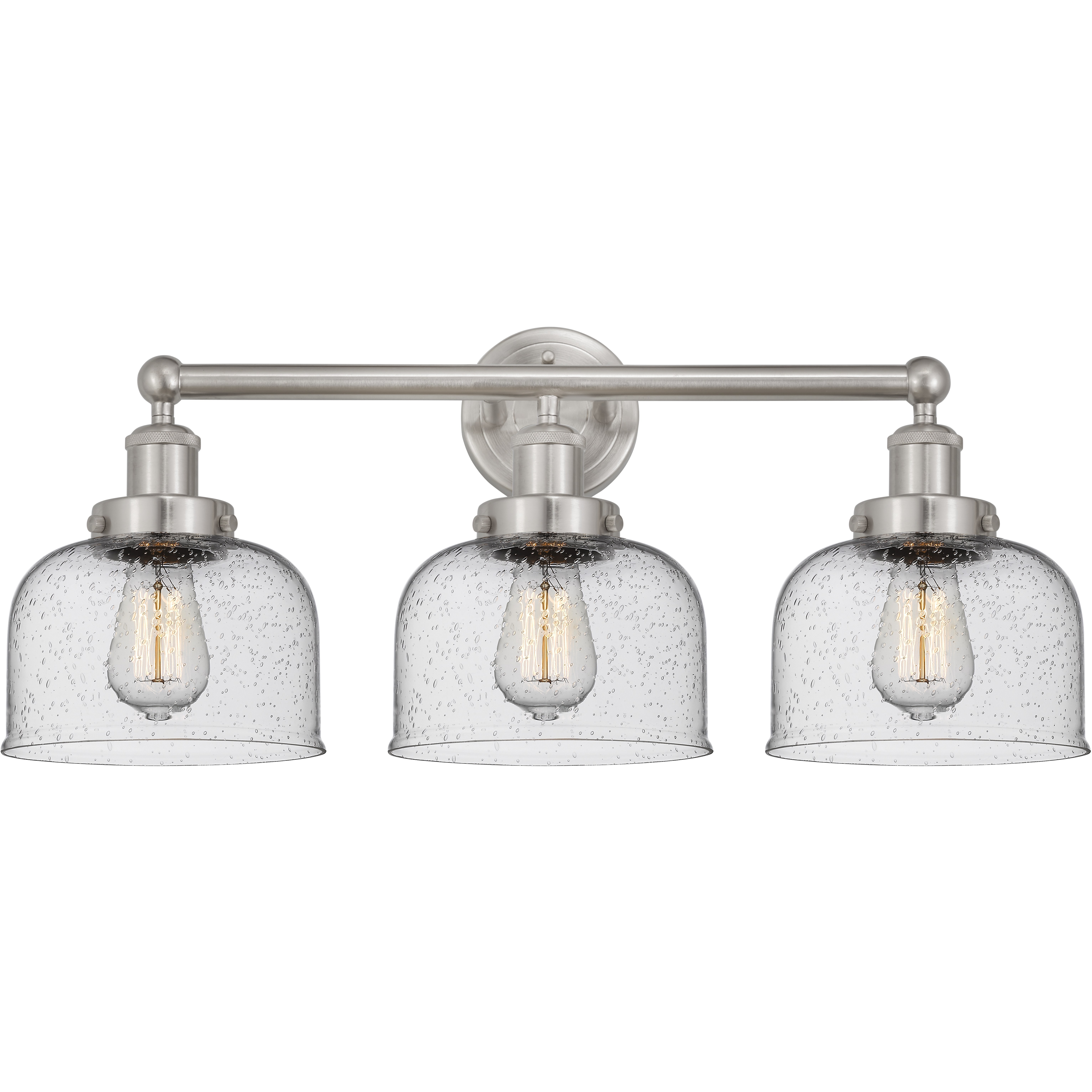 Bell 3 Light 24.5 inch Brushed Satin Nickel Bath Vanity Light Wall Light