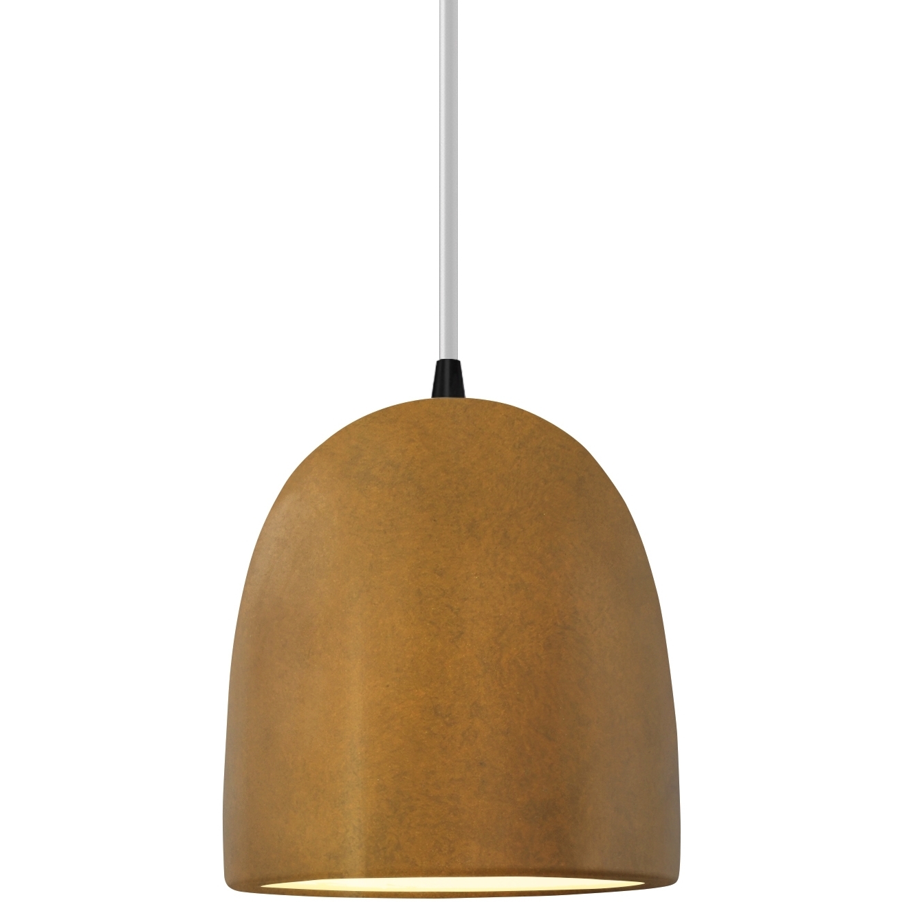 Radiance Collection LED 9 inch Matte Black and Antique Gold and White Pendant Ceiling Light