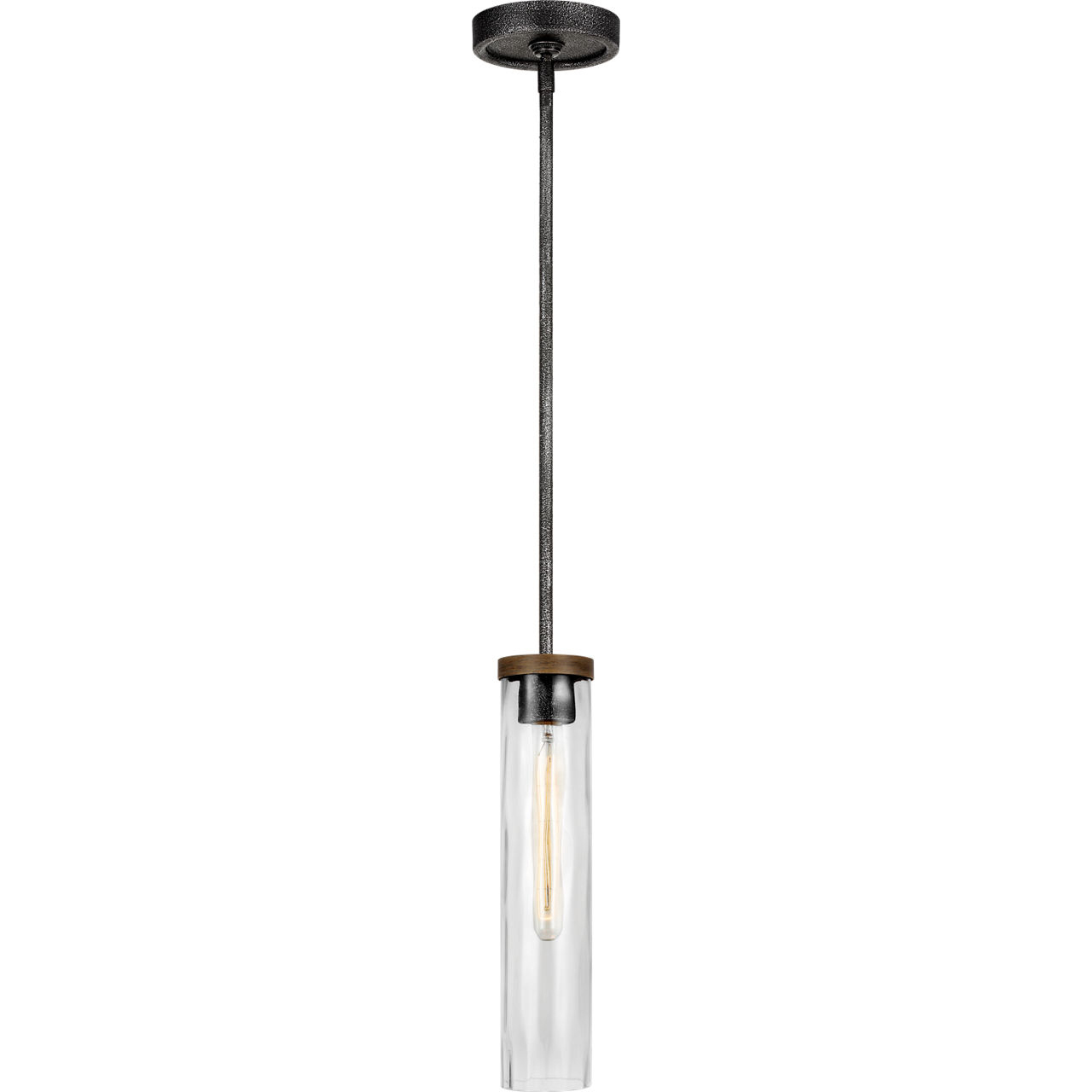 Sean Lavin Angelo 1 Light 3.38 inch Distressed Weathered Oak / Slate Grey Metal Pendant Ceiling Light