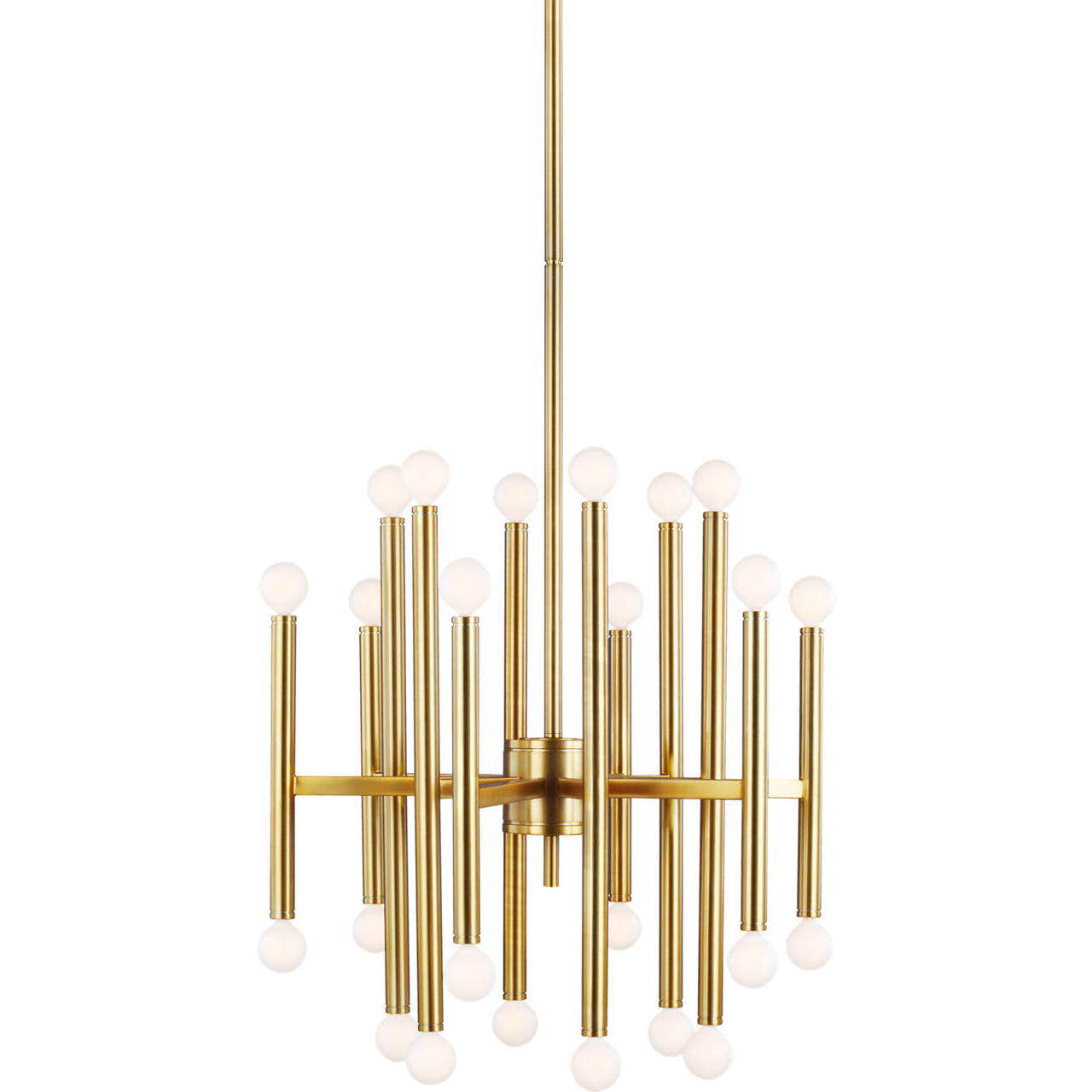 TOB by Thomas O'Brien Beckham Modern 24 Light 23 inch Burnished Brass Chandelier Ceiling Light