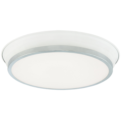 Jaxx LED 15 inch White and Chrome Flush Mount Ceiling Light