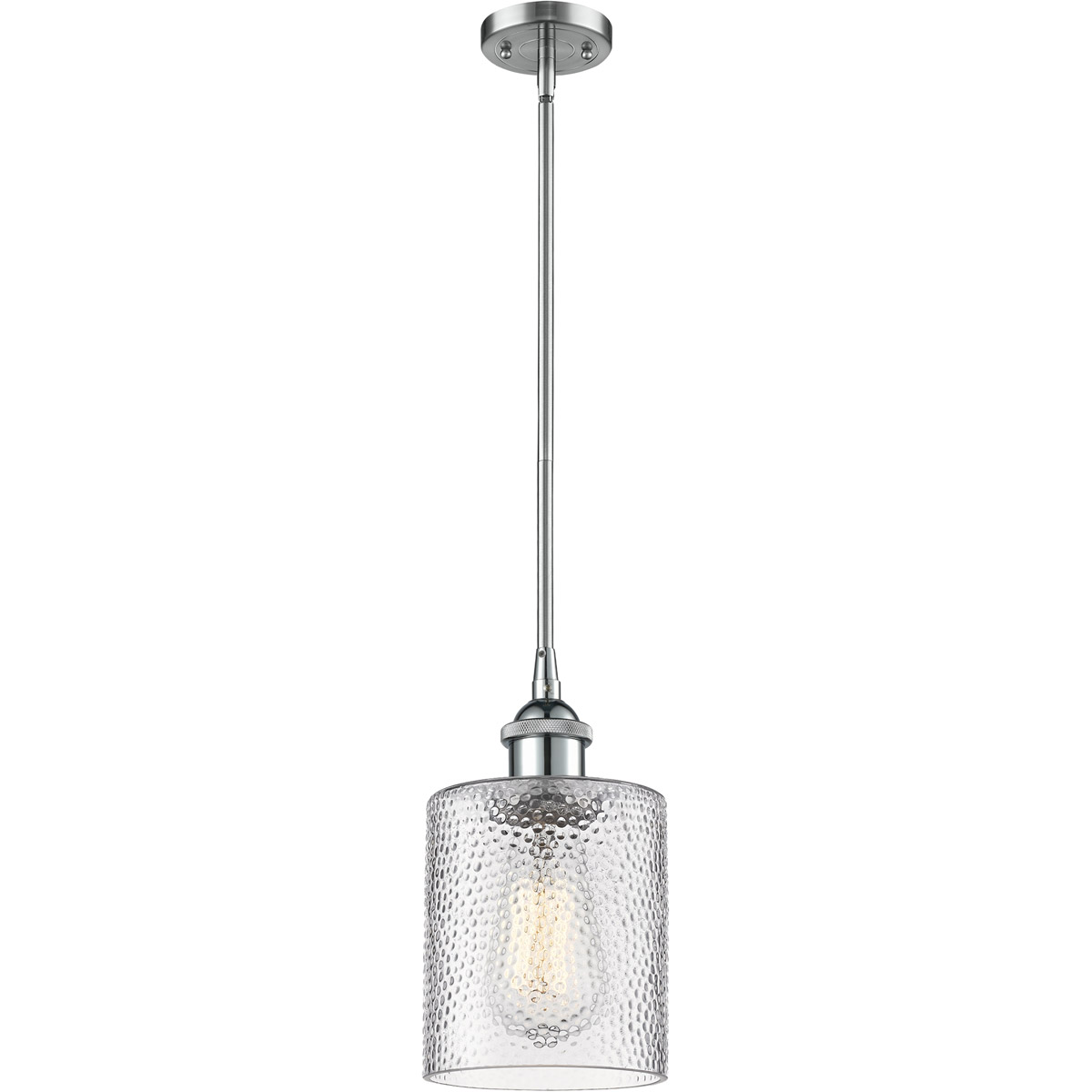 Ballston Cobbleskill LED 5 inch Polished Chrome Pendant Ceiling Light in Clear Glass, Ballston