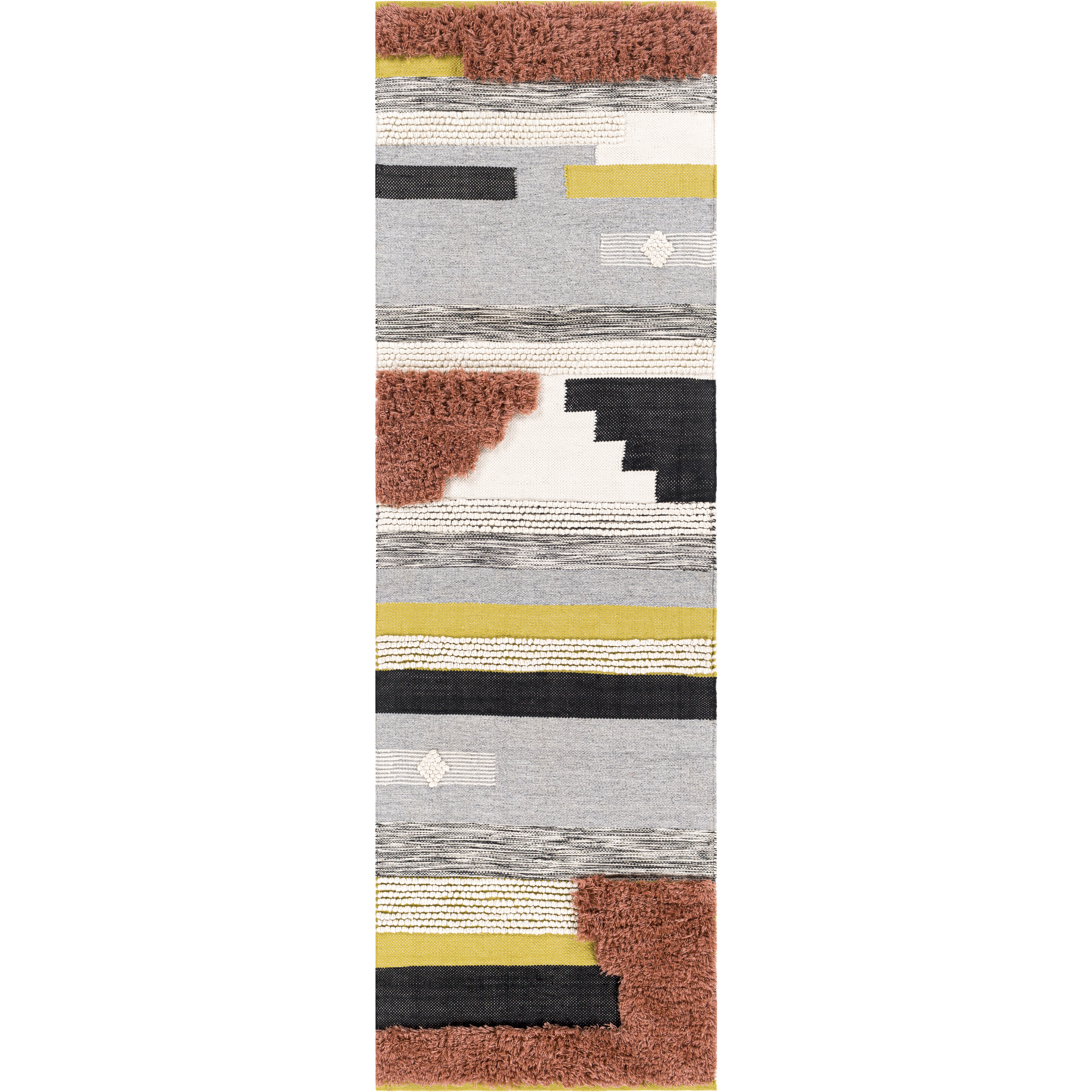 Yuva 96 X 30 inch Brick Red Rug in 2.5 x 8, Runner