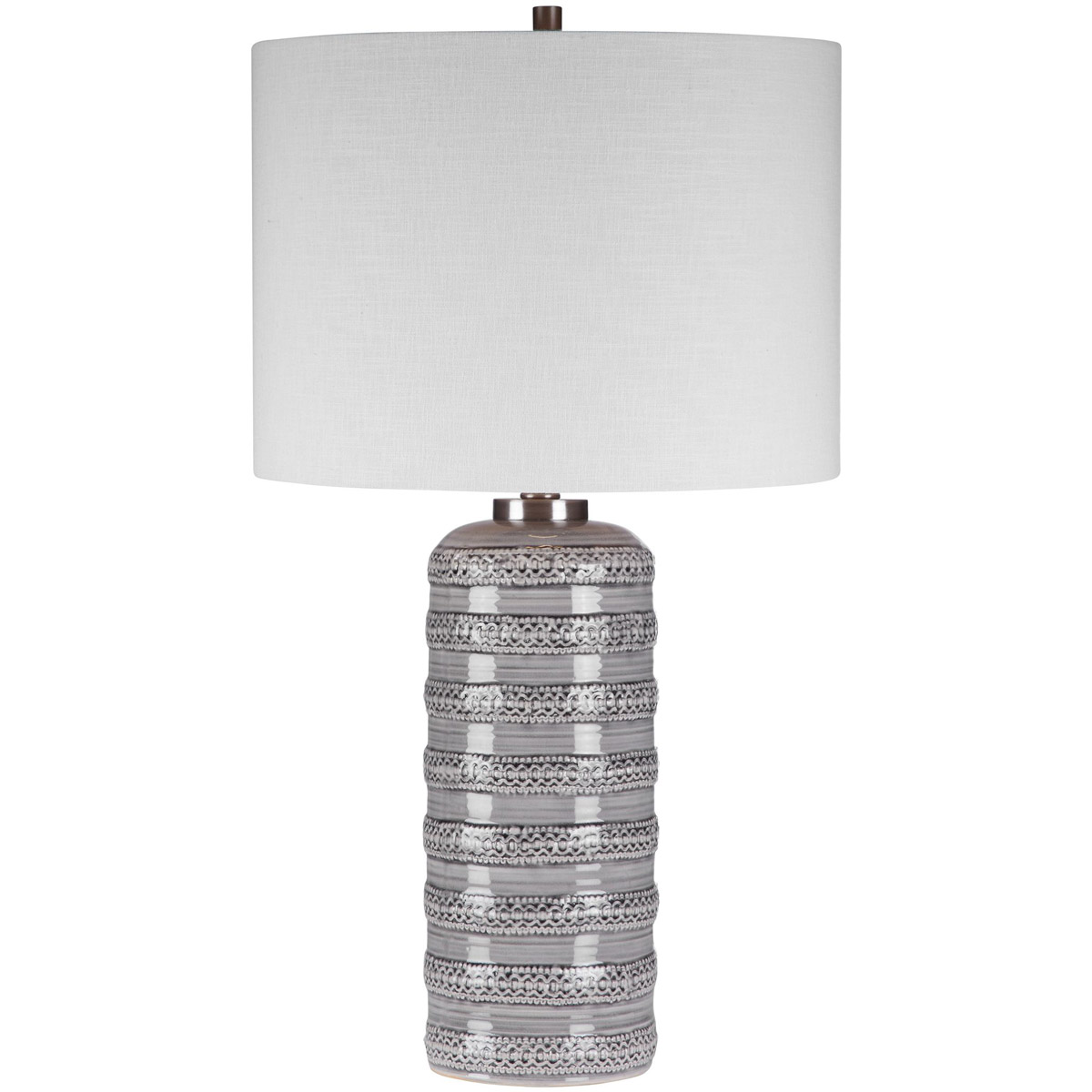 Alenon 28 inch 150 watt Light Gray Table Lamp Portable Light